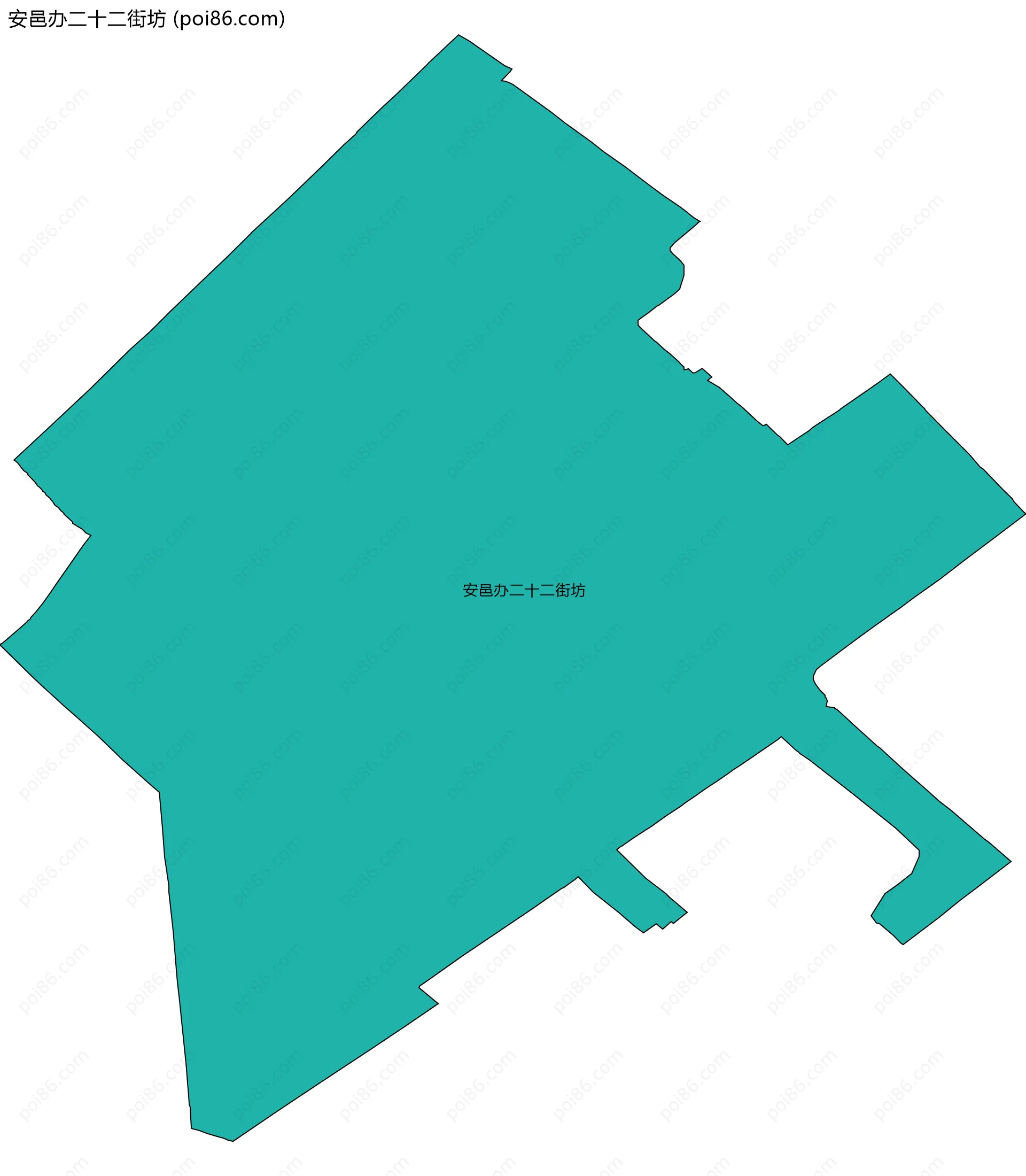 安邑办二十二街坊边界地图