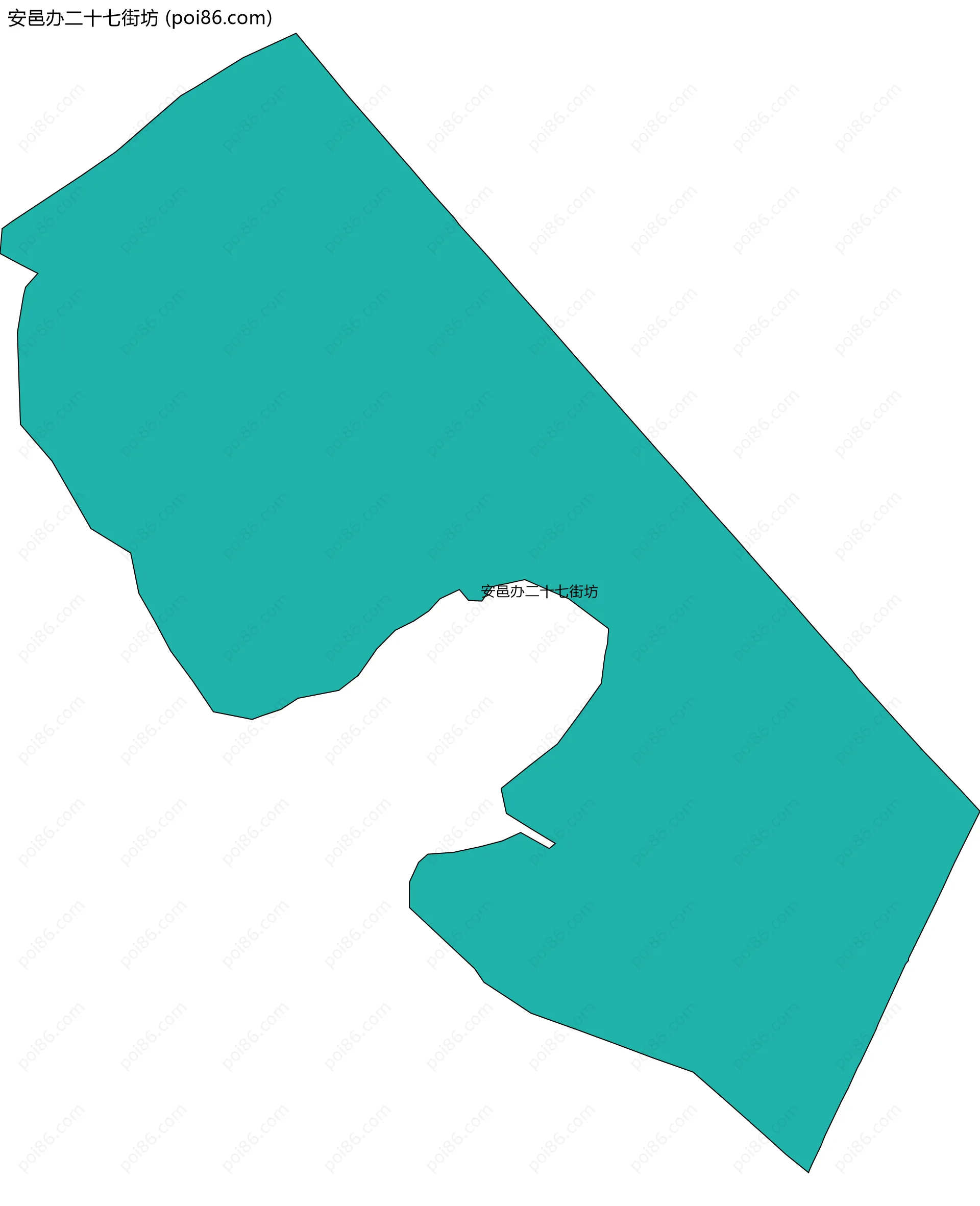 安邑办二十七街坊边界地图