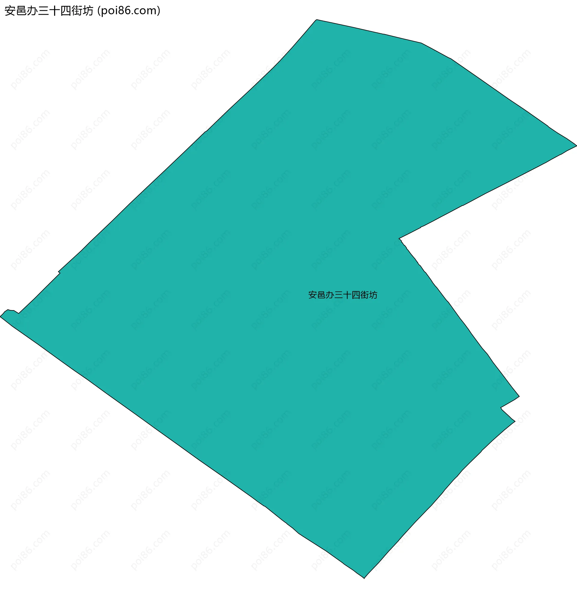 安邑办三十四街坊边界地图