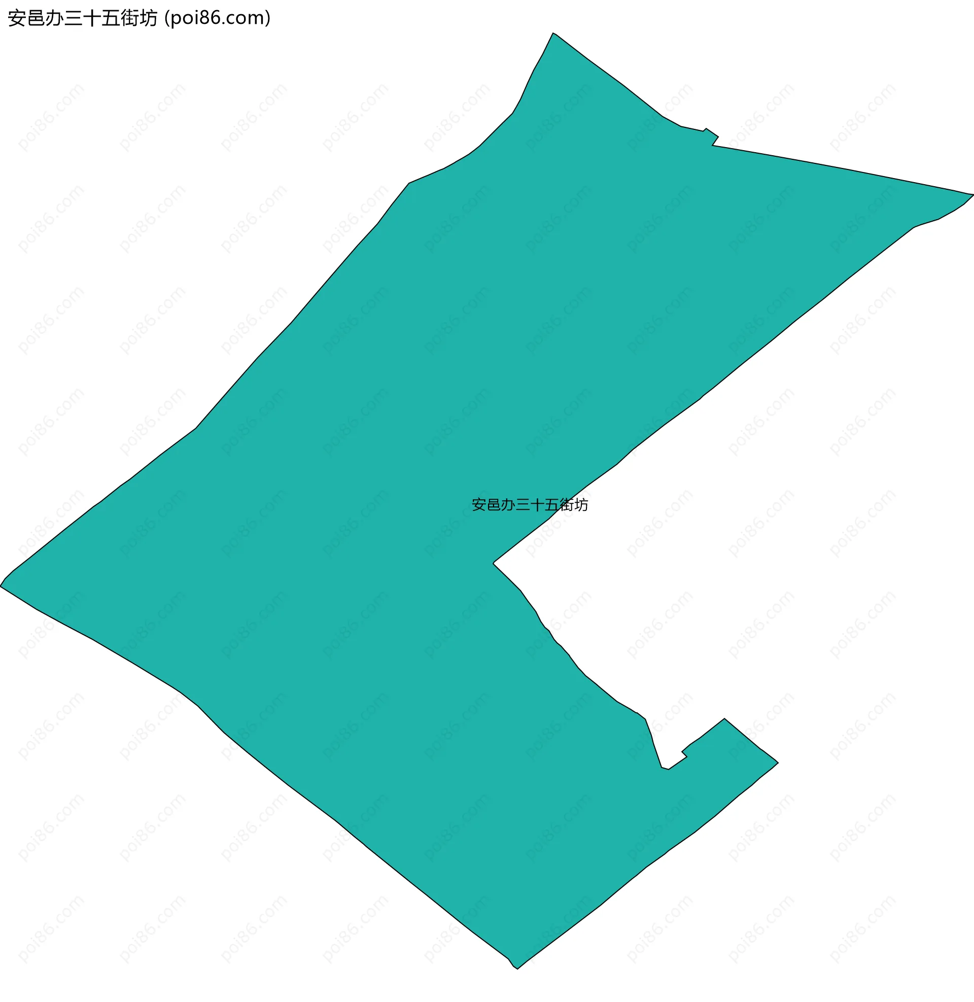 安邑办三十五街坊边界地图
