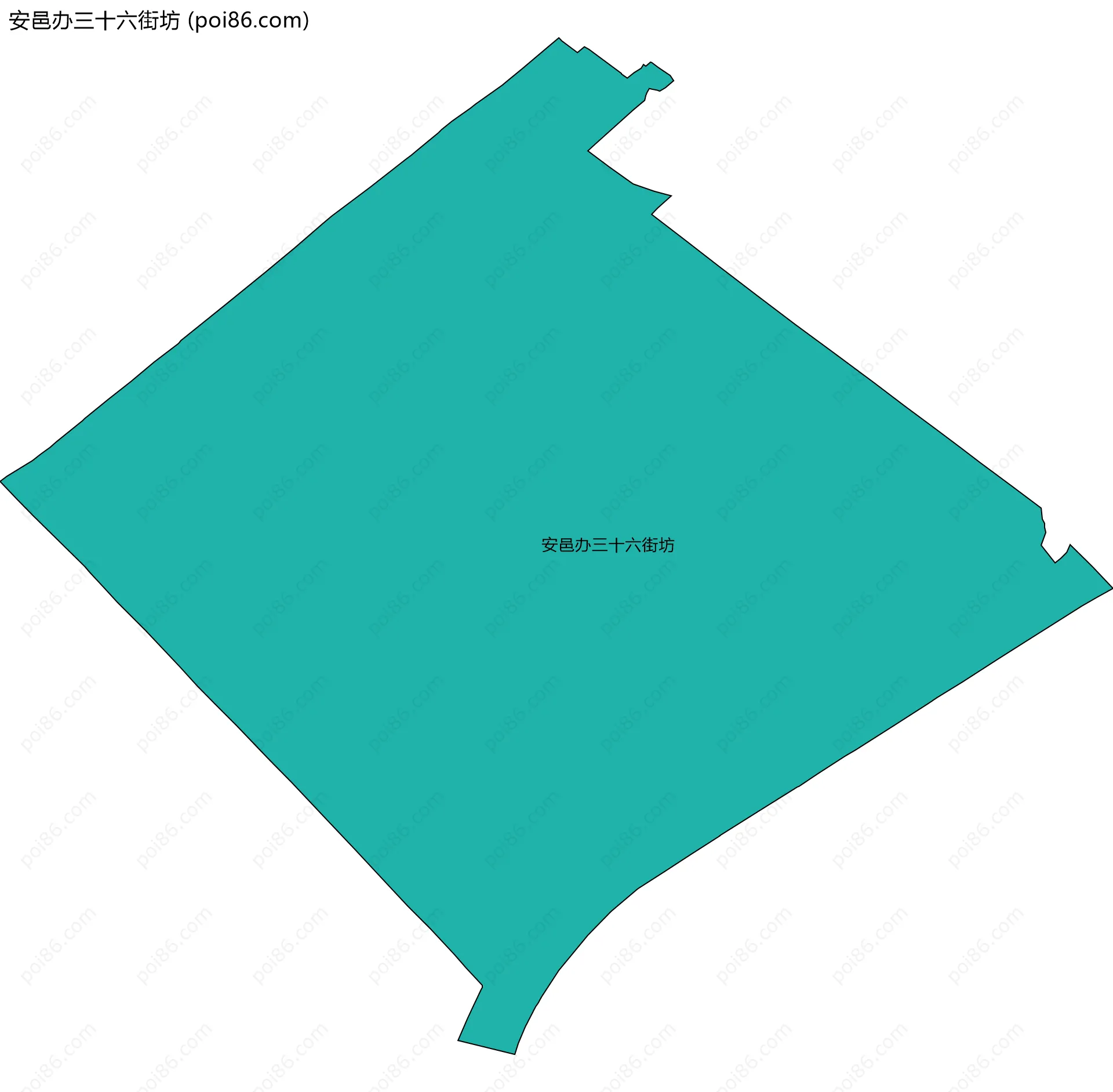 安邑办三十六街坊边界地图