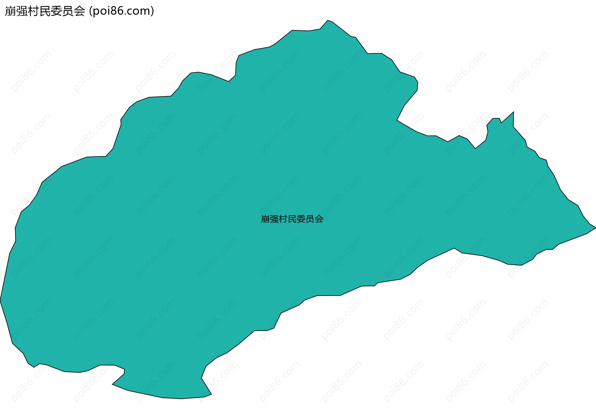 崩强村民委员会边界地图
