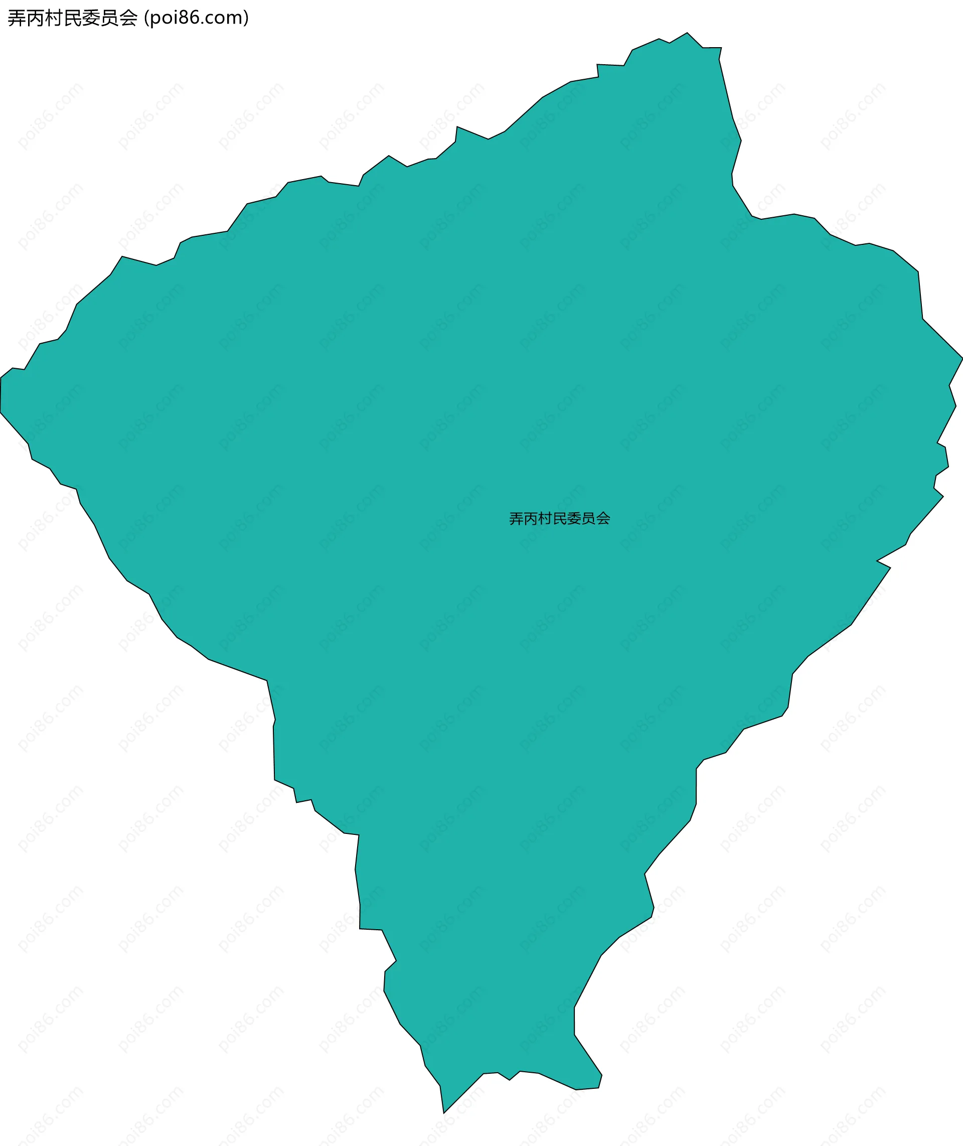 弄丙村民委员会边界地图