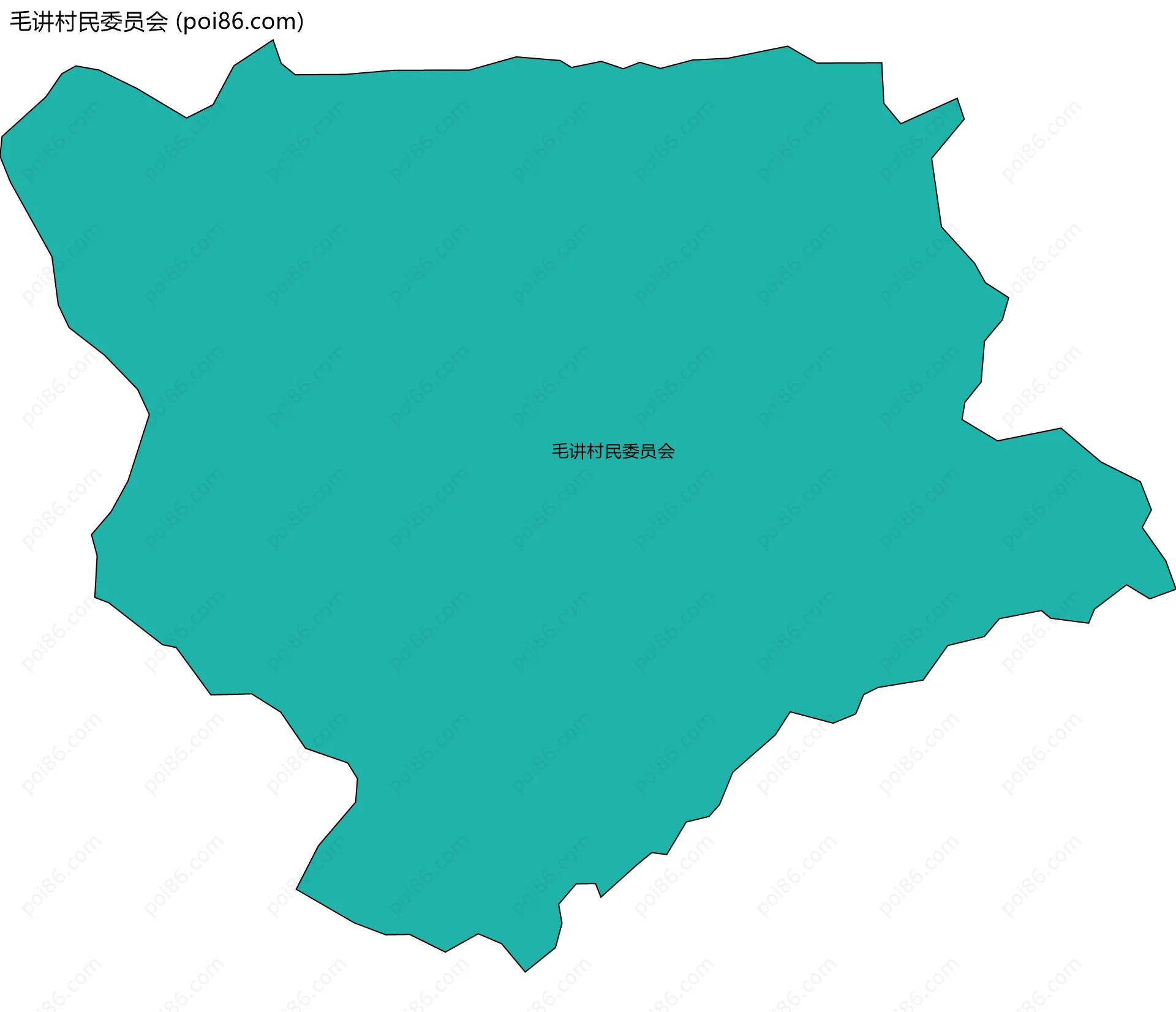 毛讲村民委员会边界地图