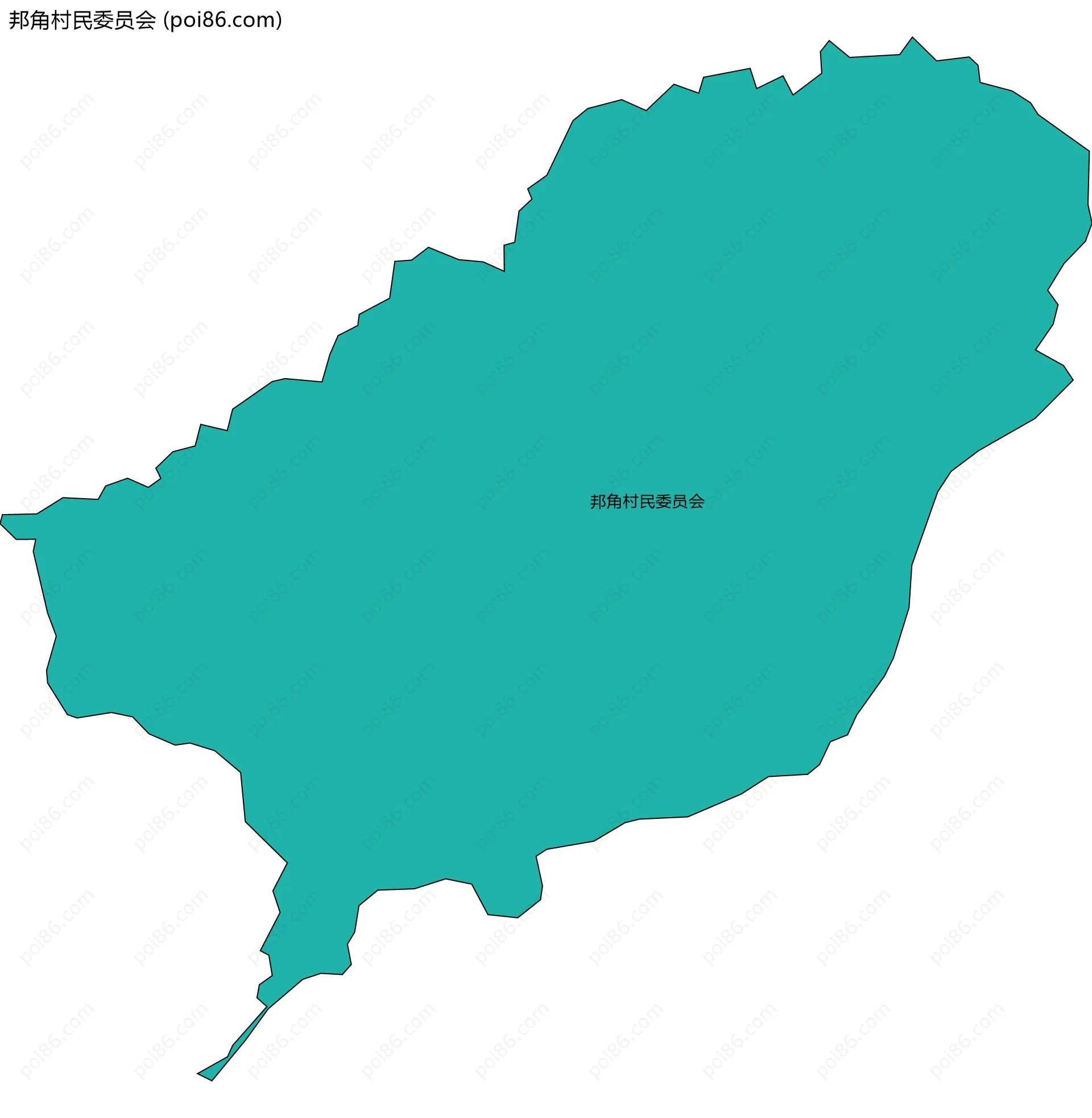 邦角村民委员会边界地图