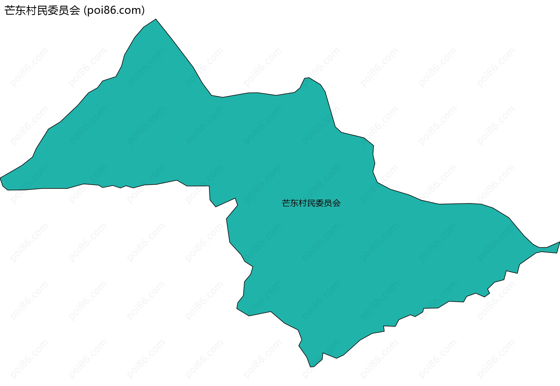 芒东村民委员会边界地图
