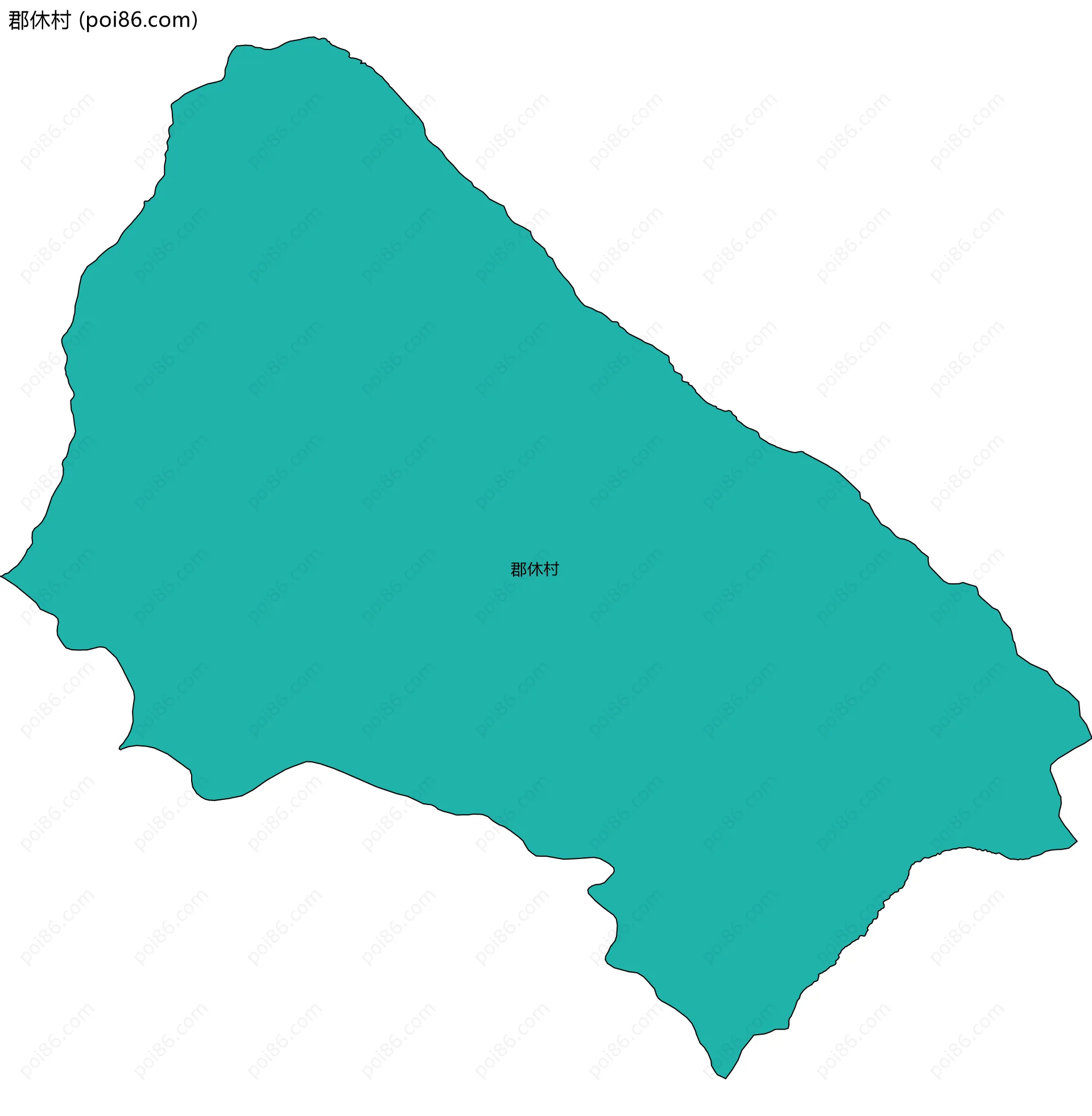 郡休村边界地图