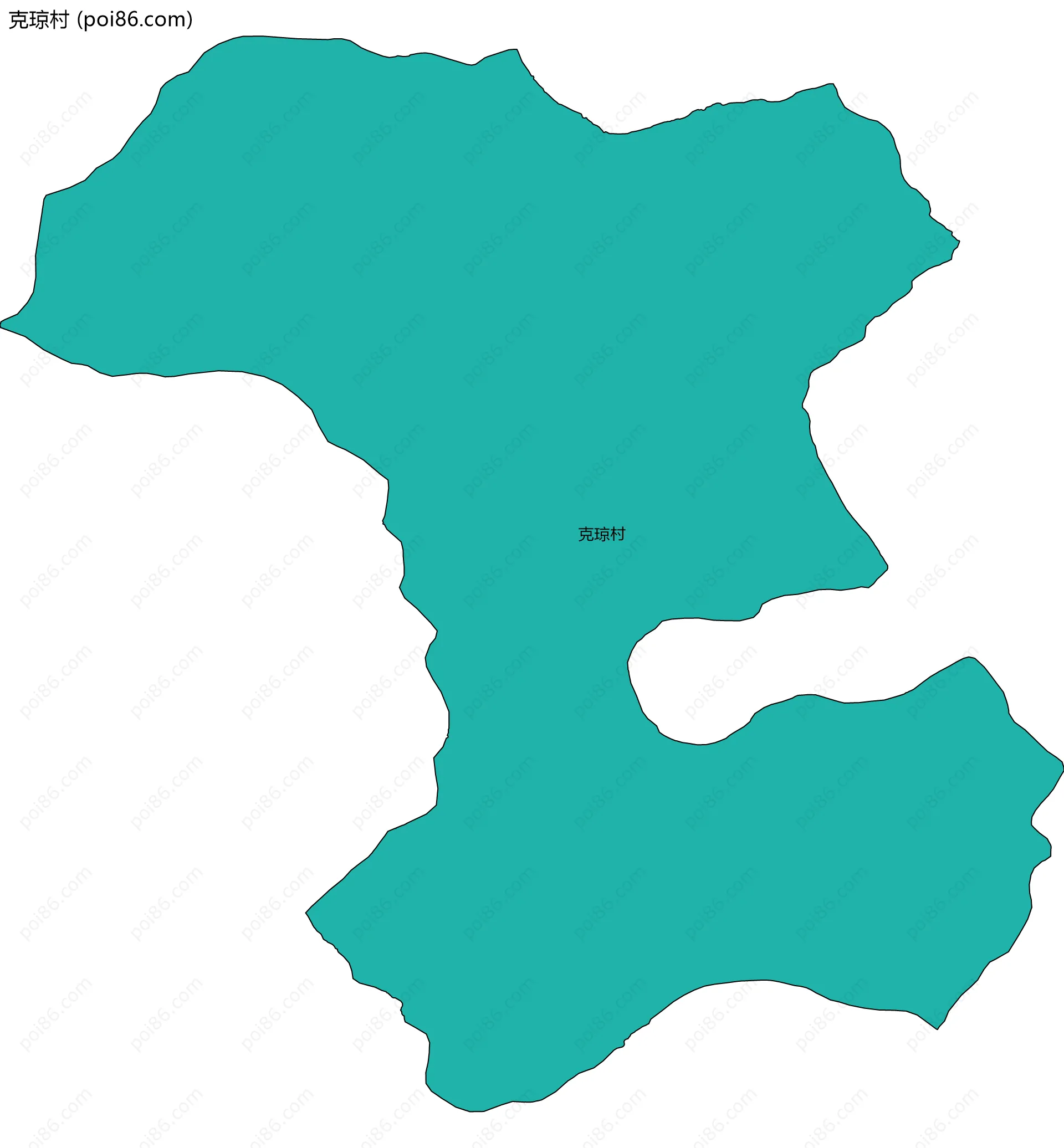 克琼村边界地图