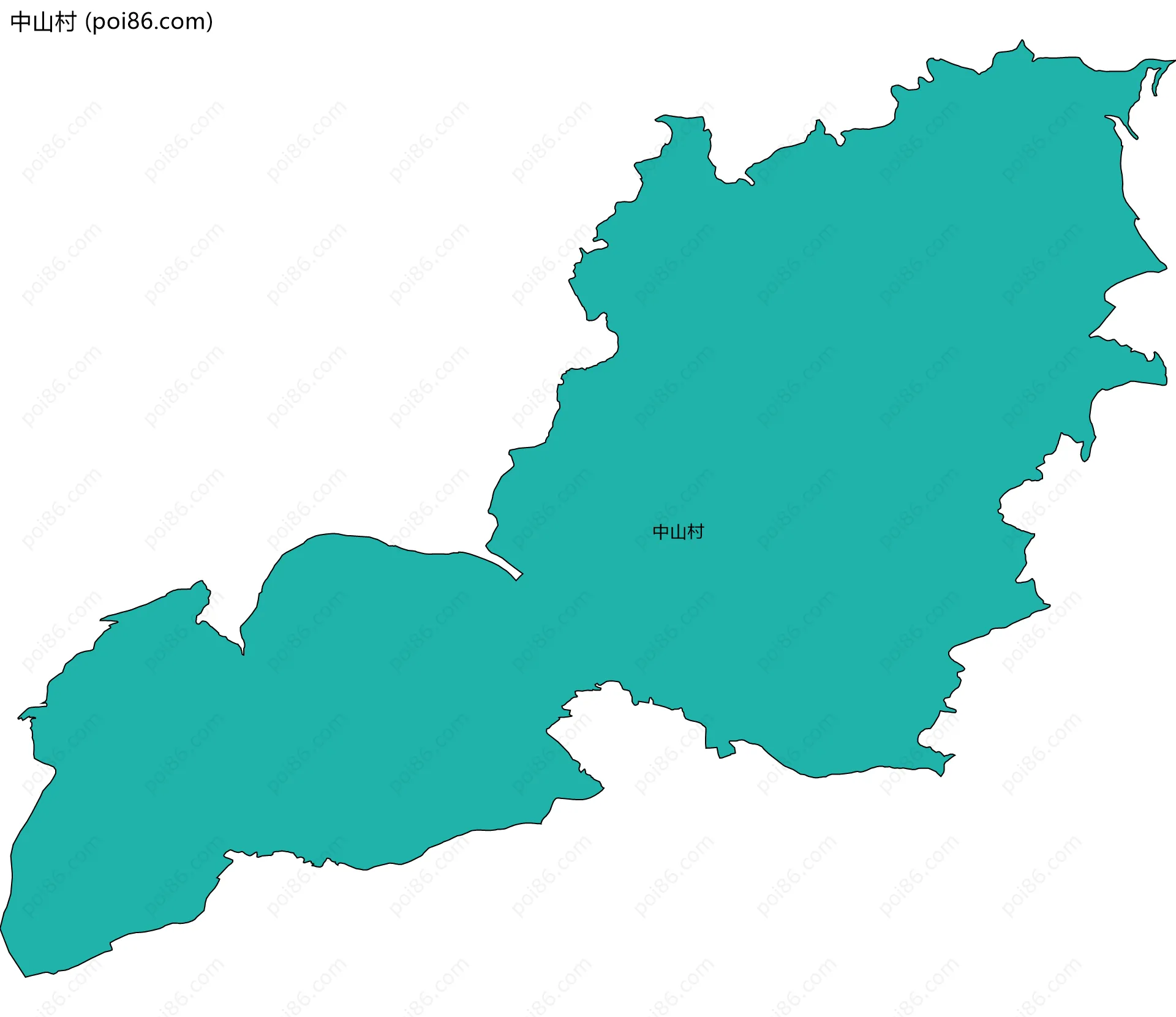 中山村边界地图