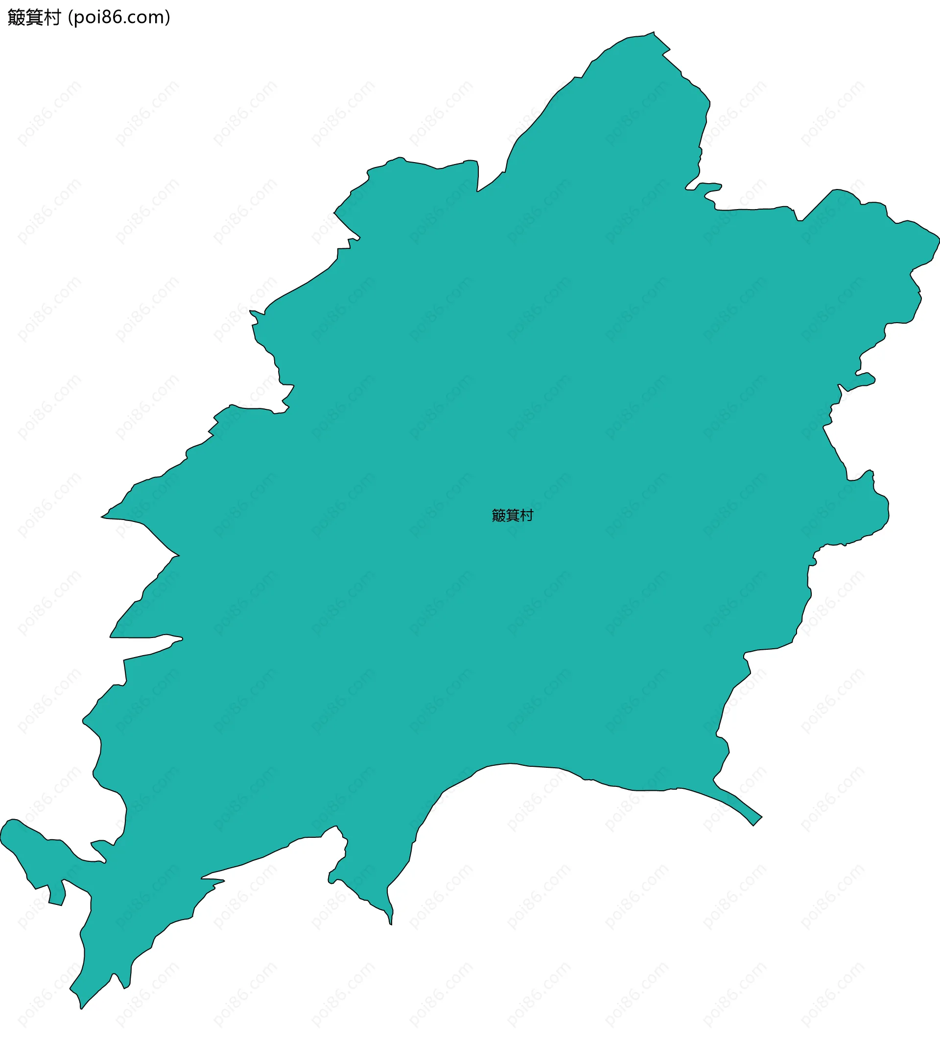 簸箕村边界地图