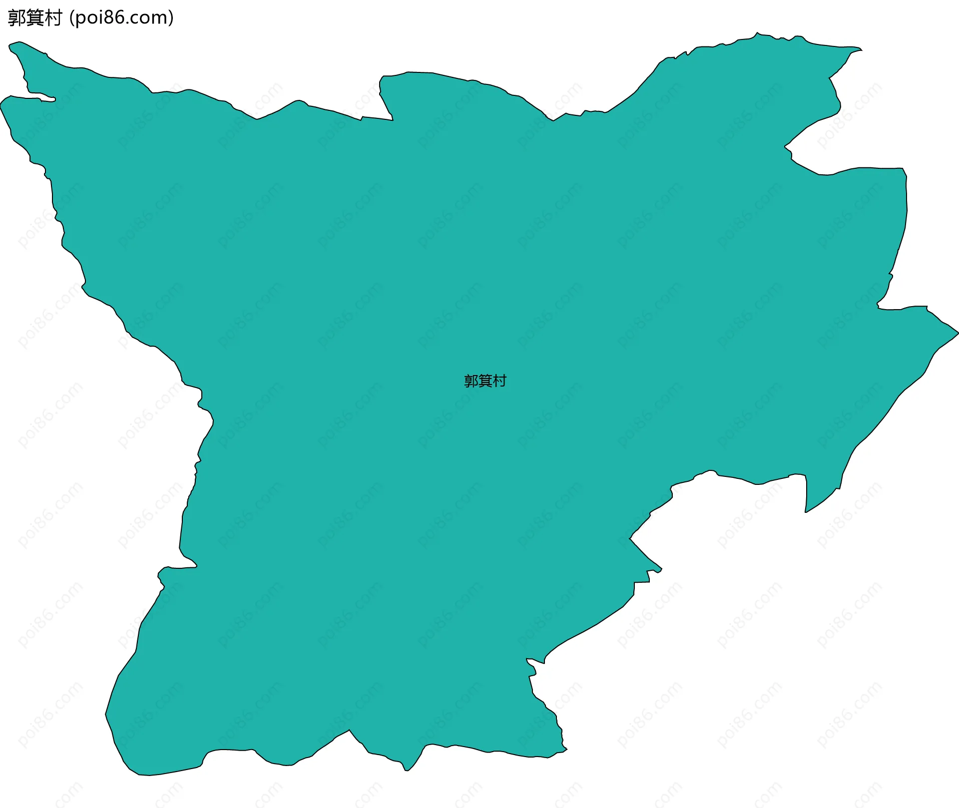 郭箕村边界地图