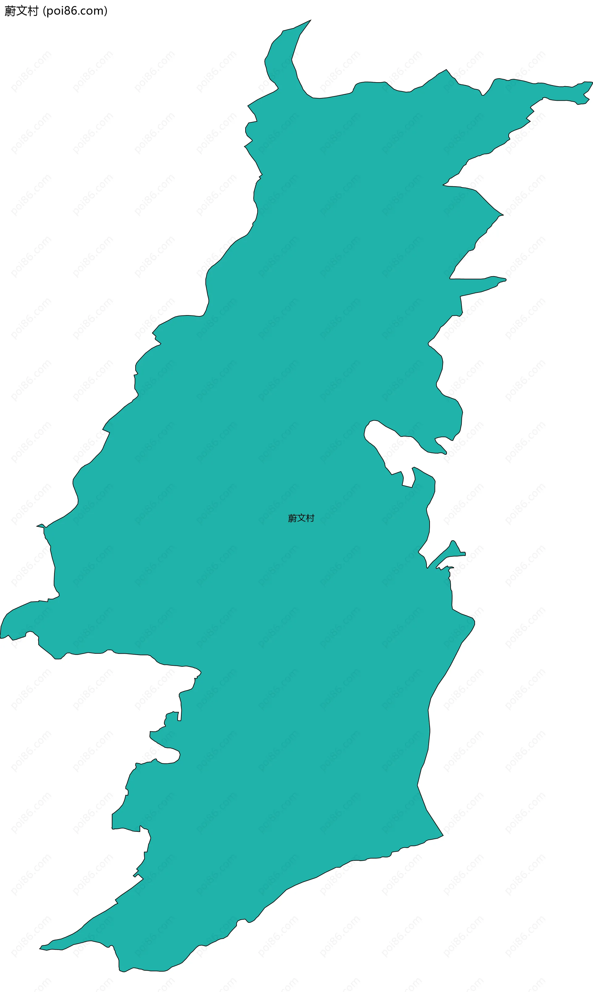 蔚文村边界地图