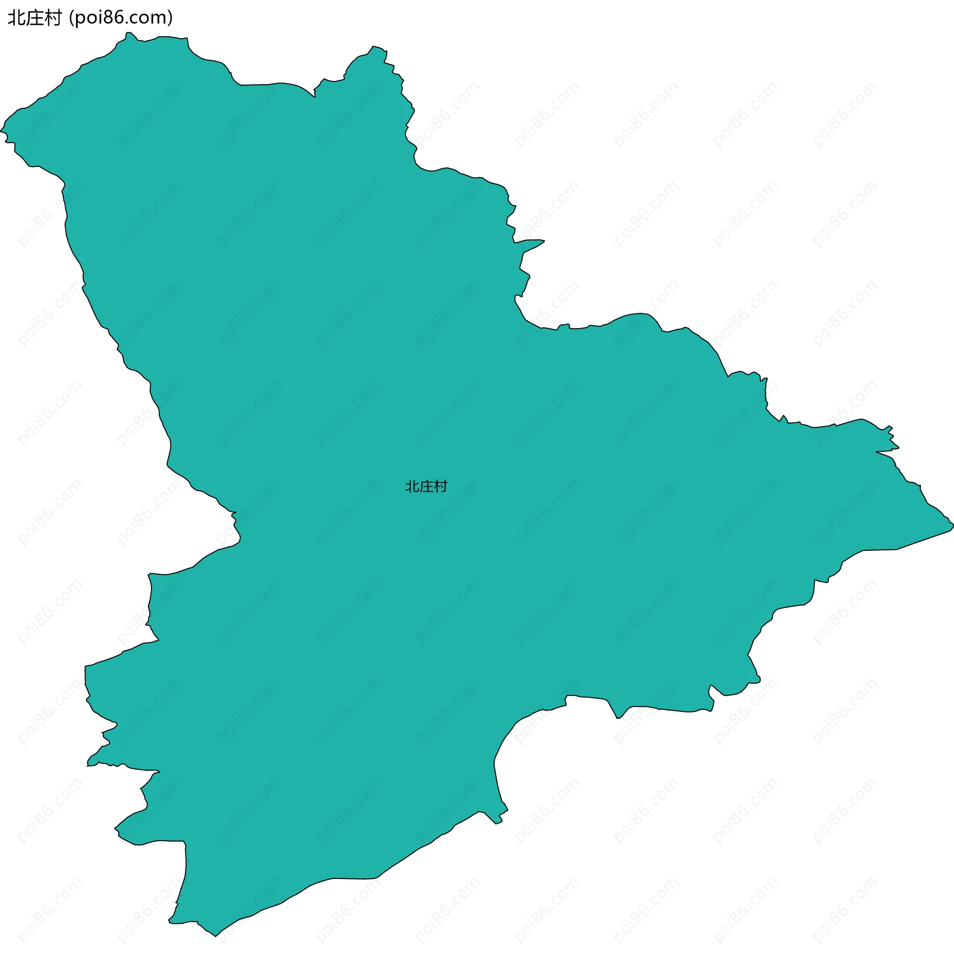 北庄村边界地图