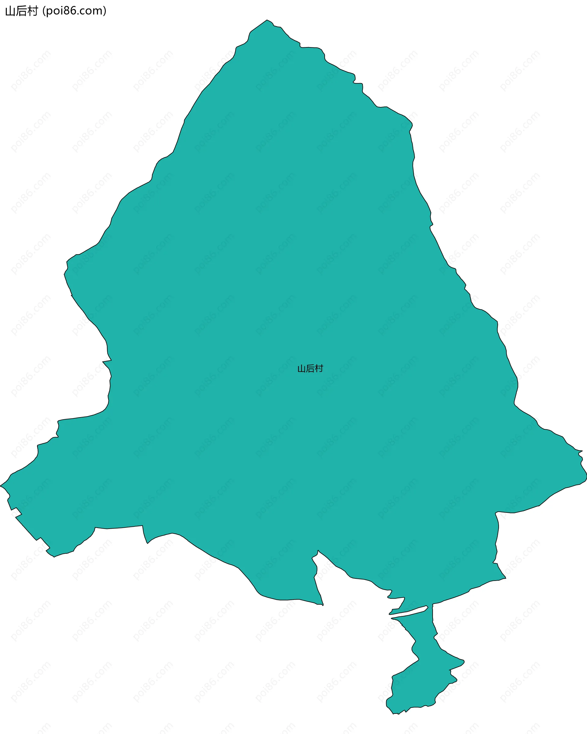 山后村边界地图