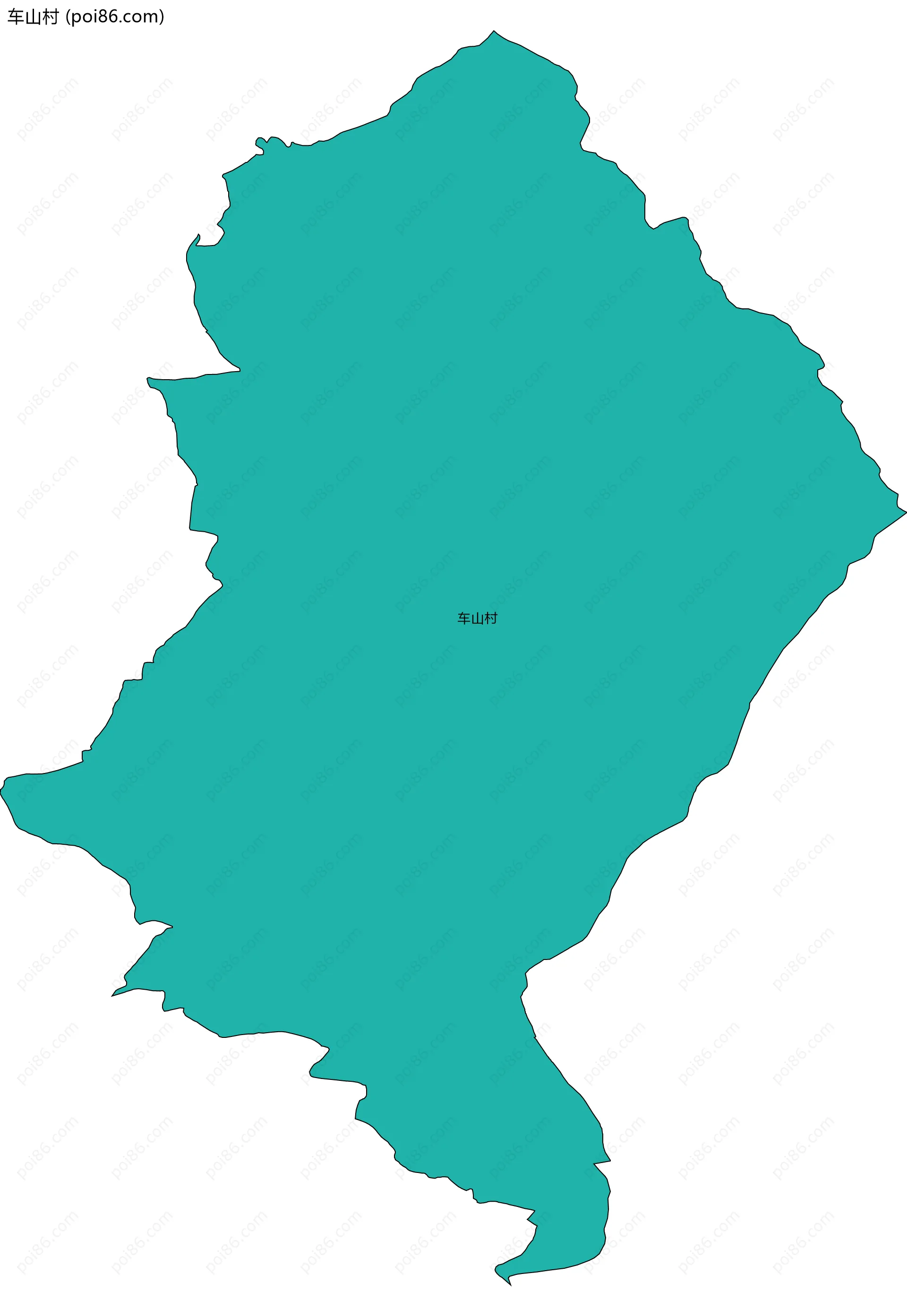 车山村边界地图