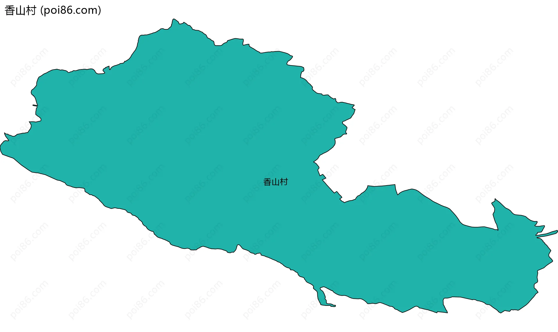 香山村边界地图