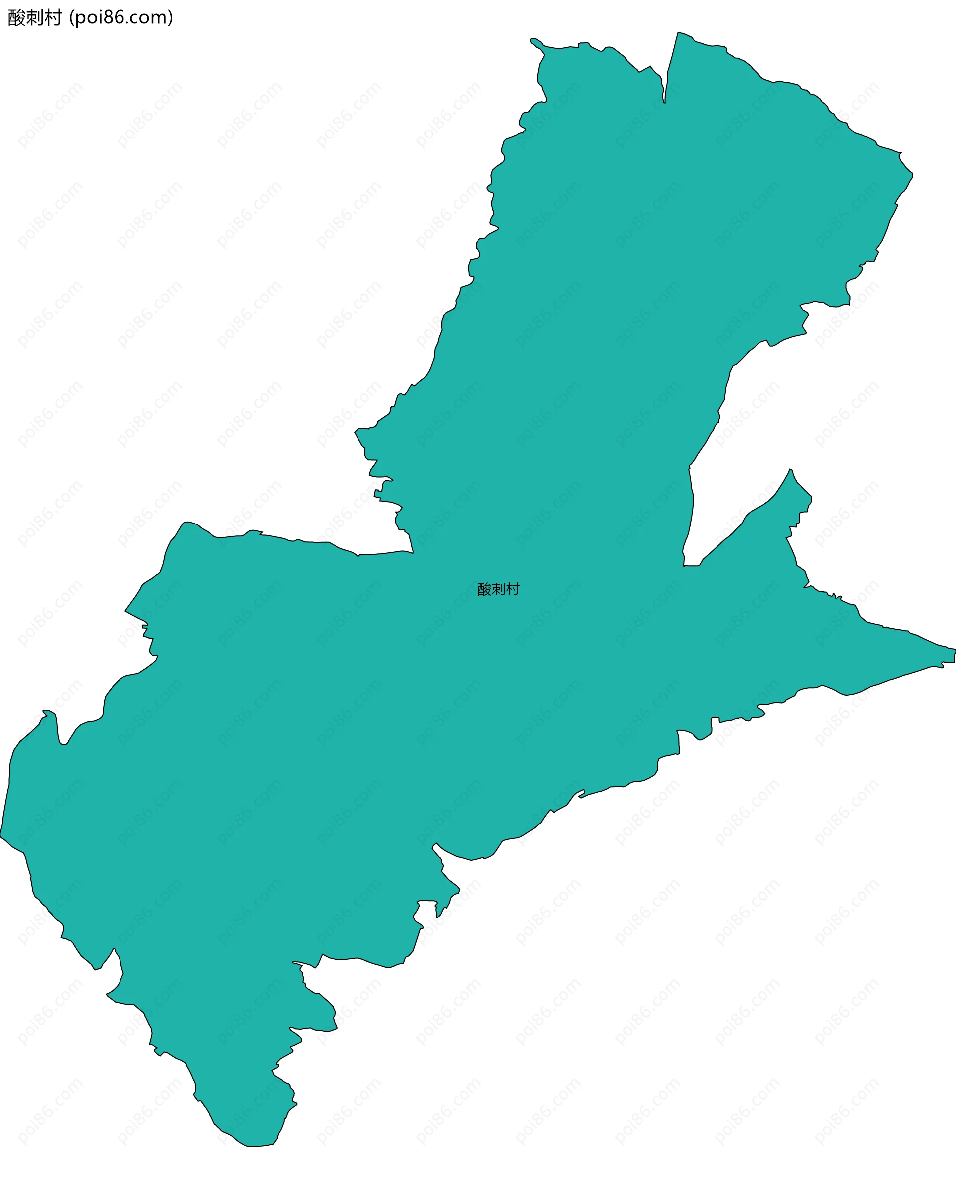 酸刺村边界地图