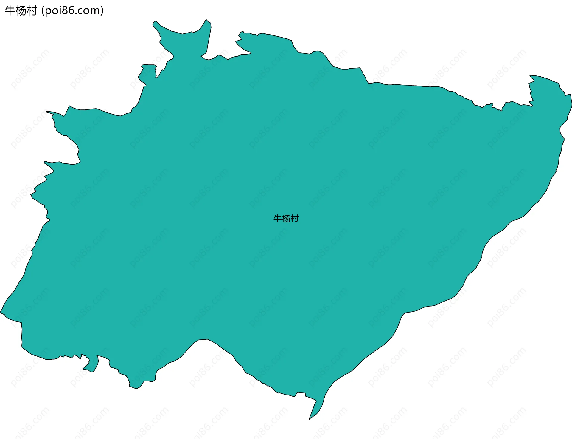 牛杨村边界地图