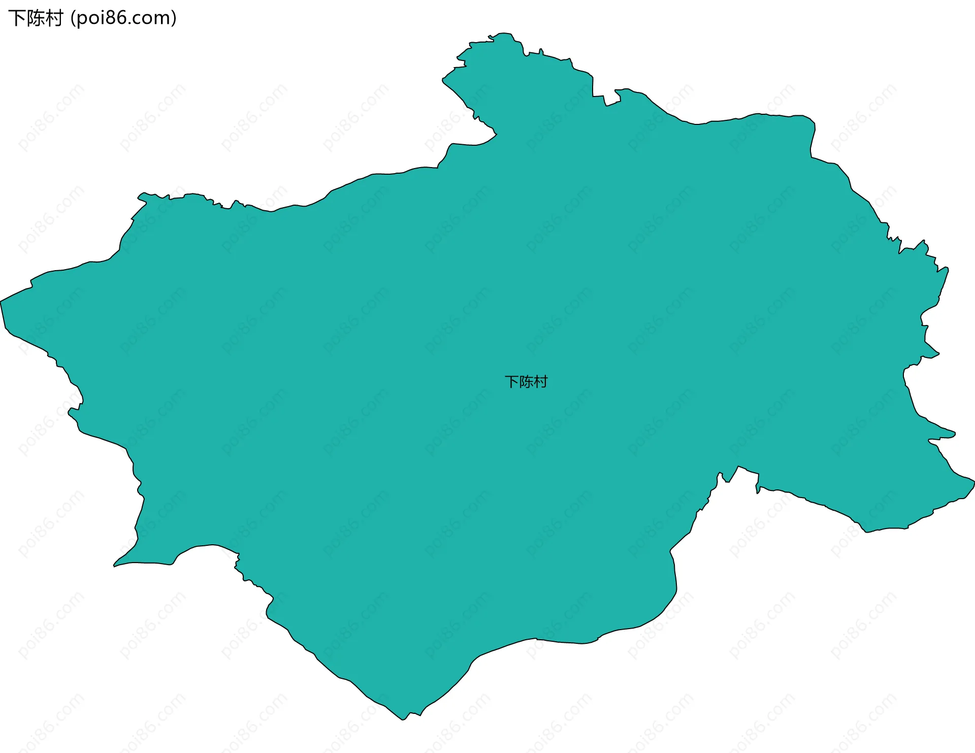 下陈村边界地图