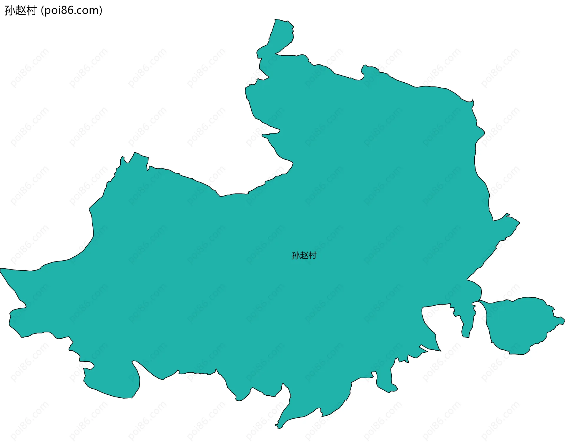 孙赵村边界地图
