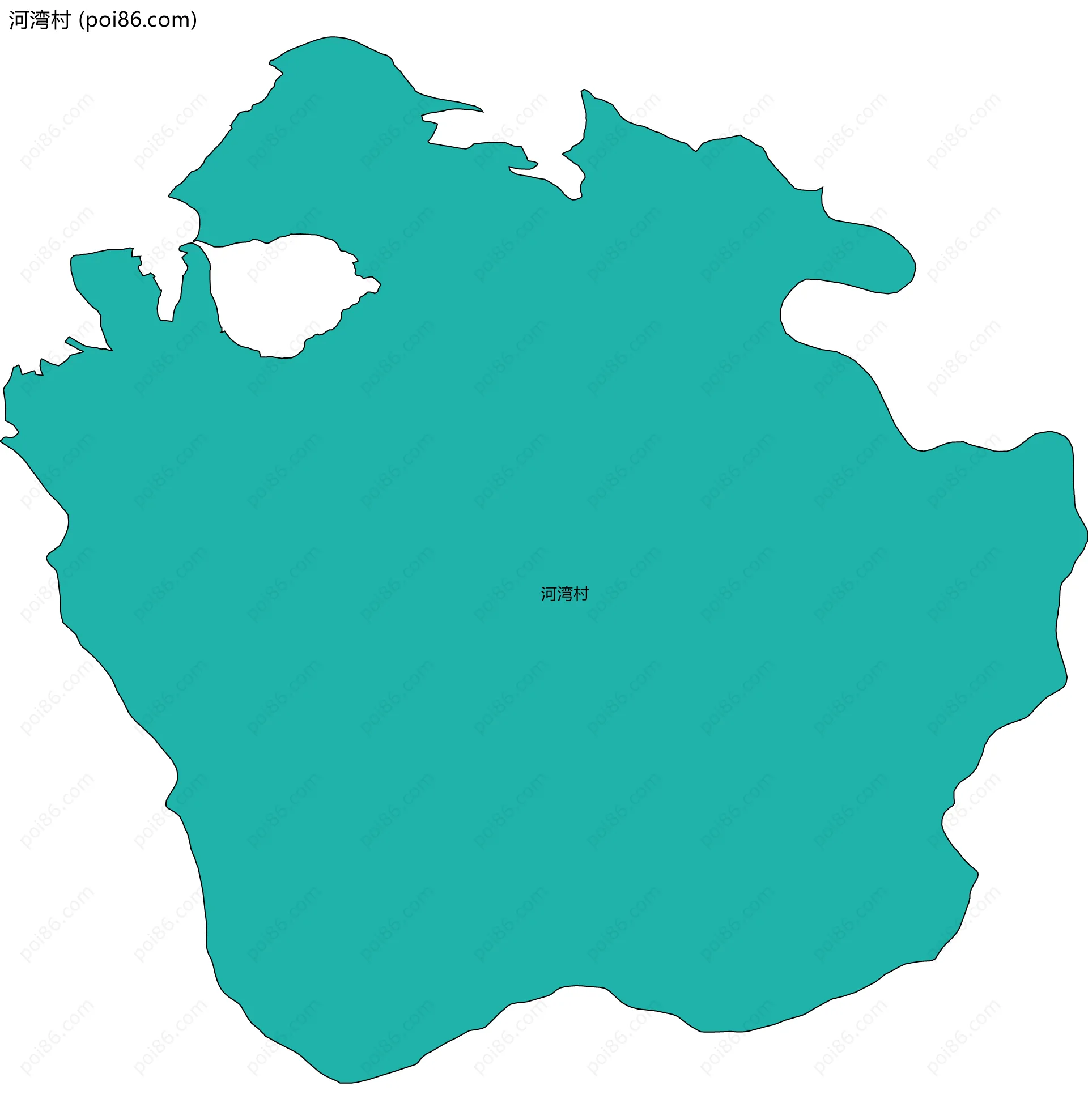 河湾村边界地图