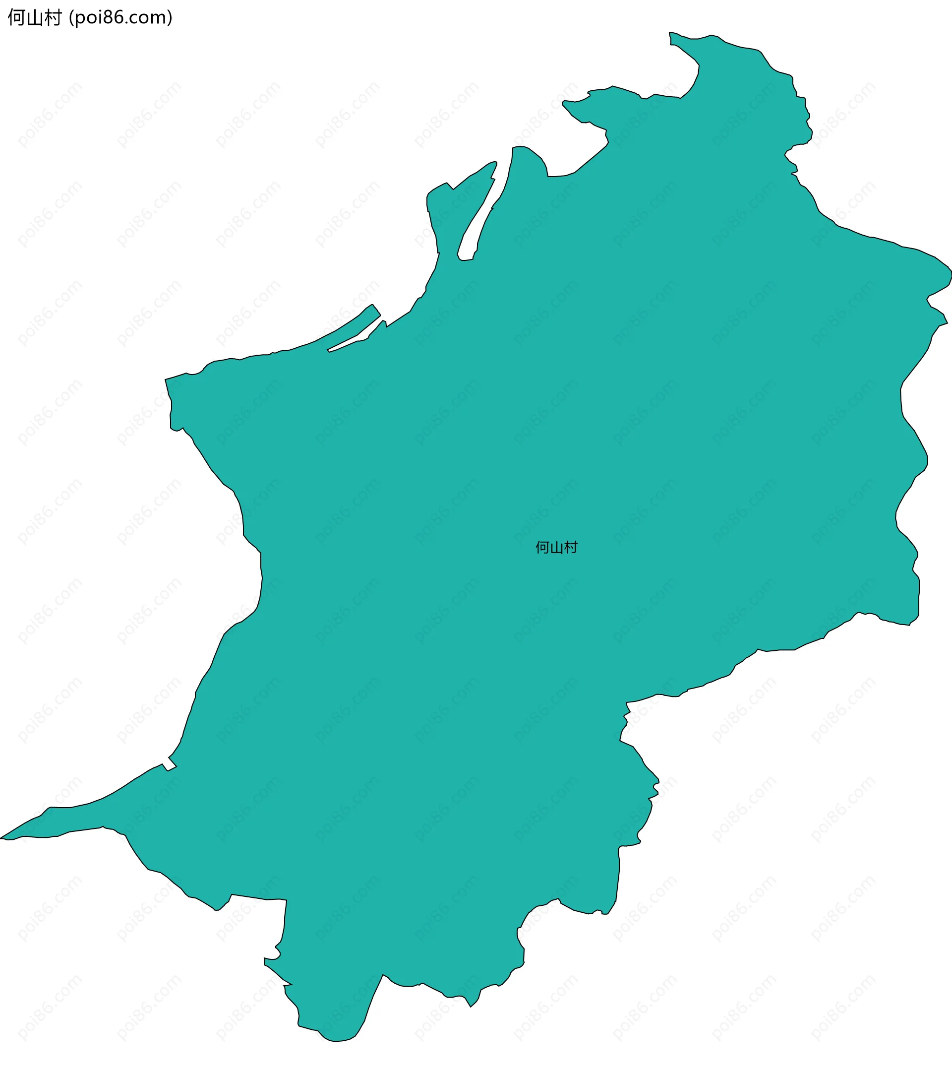 何山村边界地图