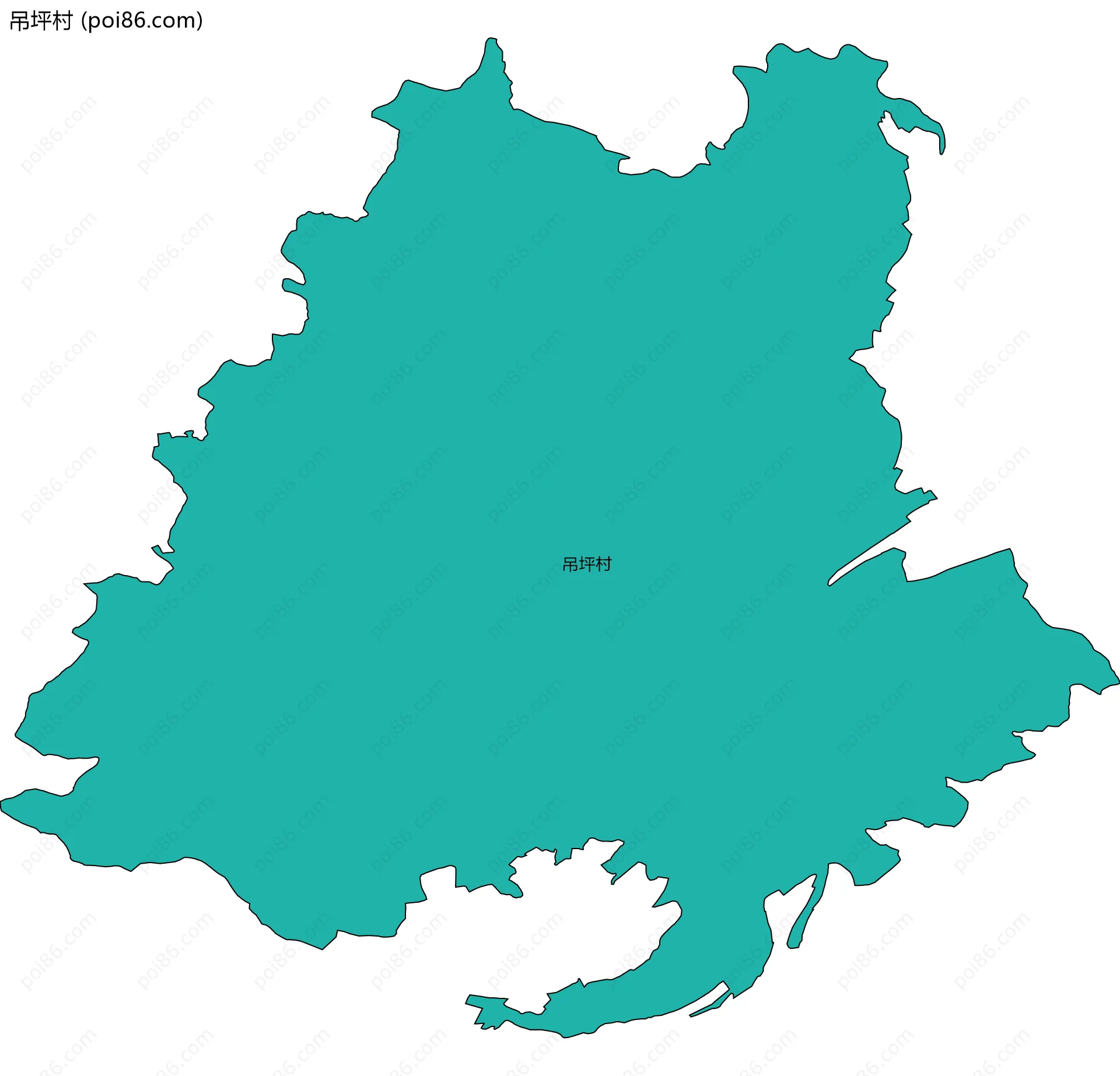 吊坪村边界地图