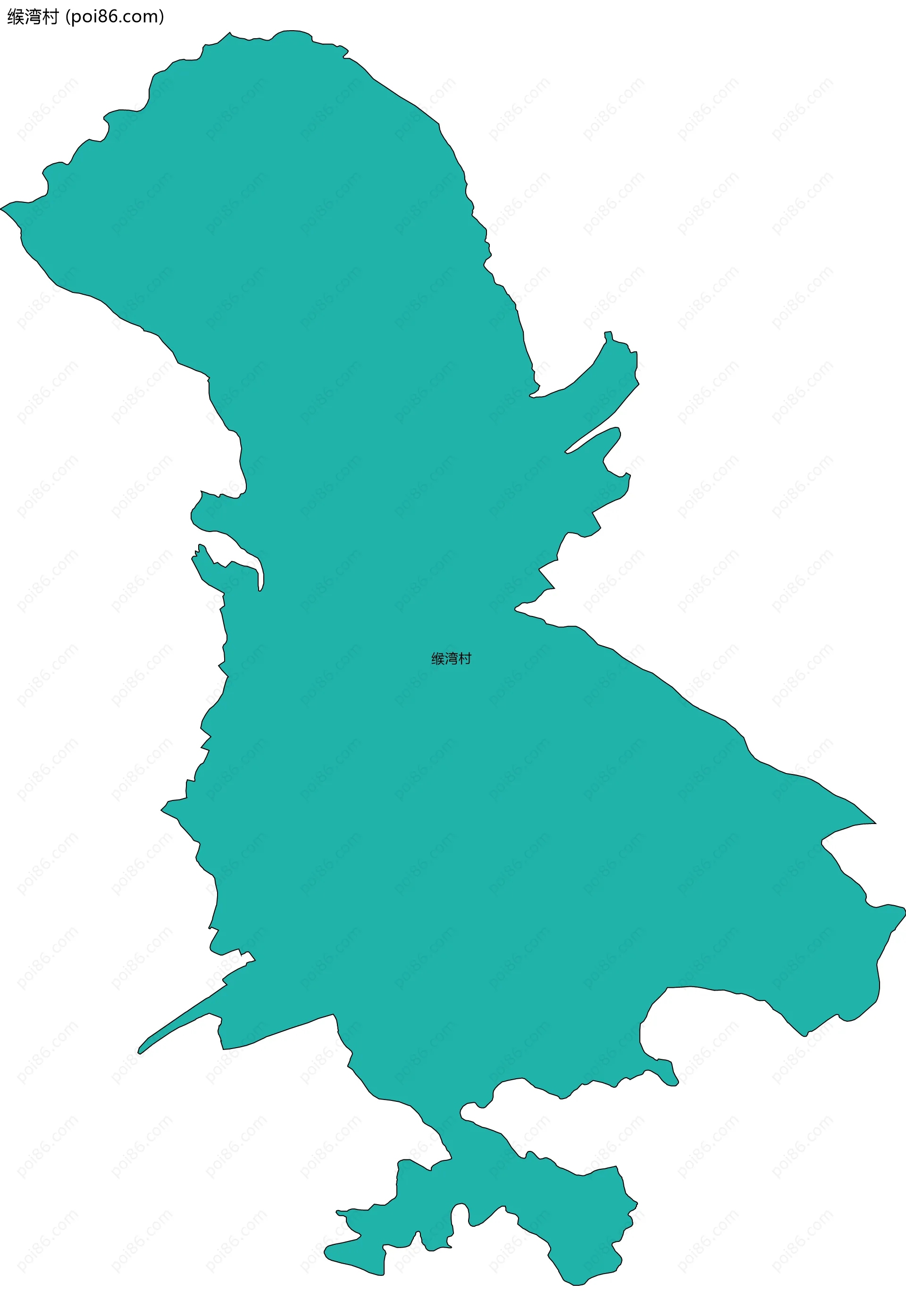 缑湾村边界地图