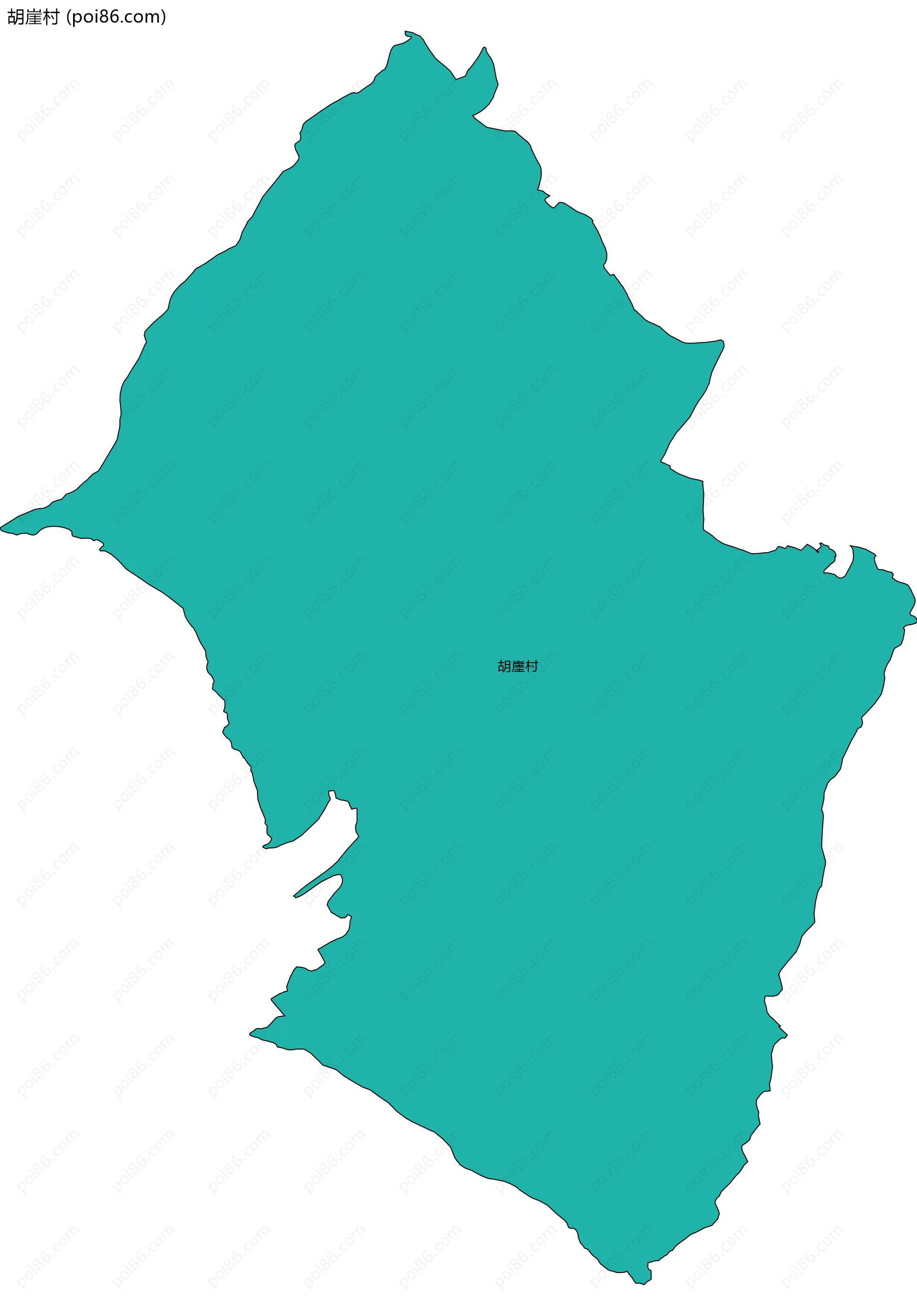 胡崖村边界地图