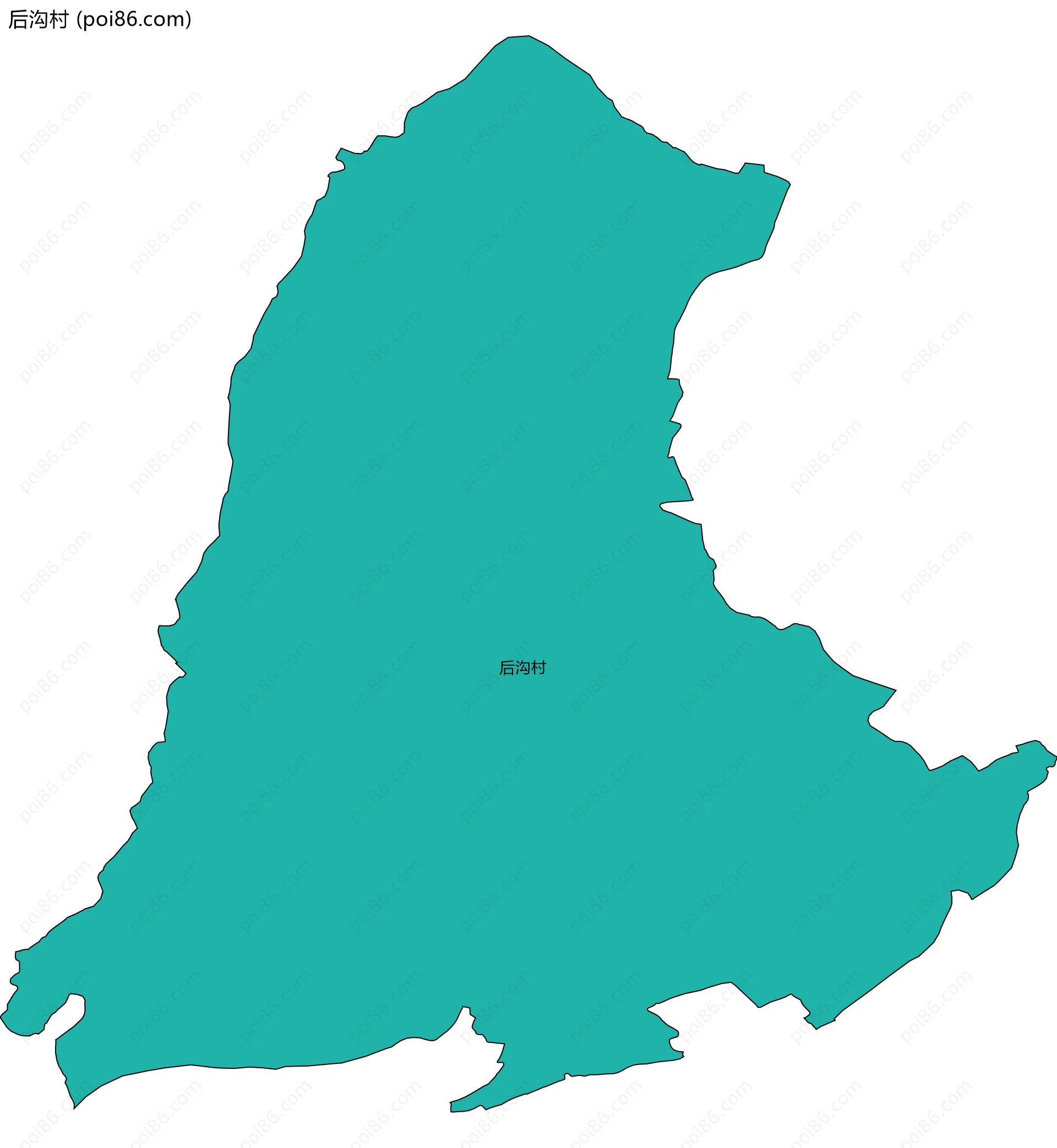 后沟村边界地图