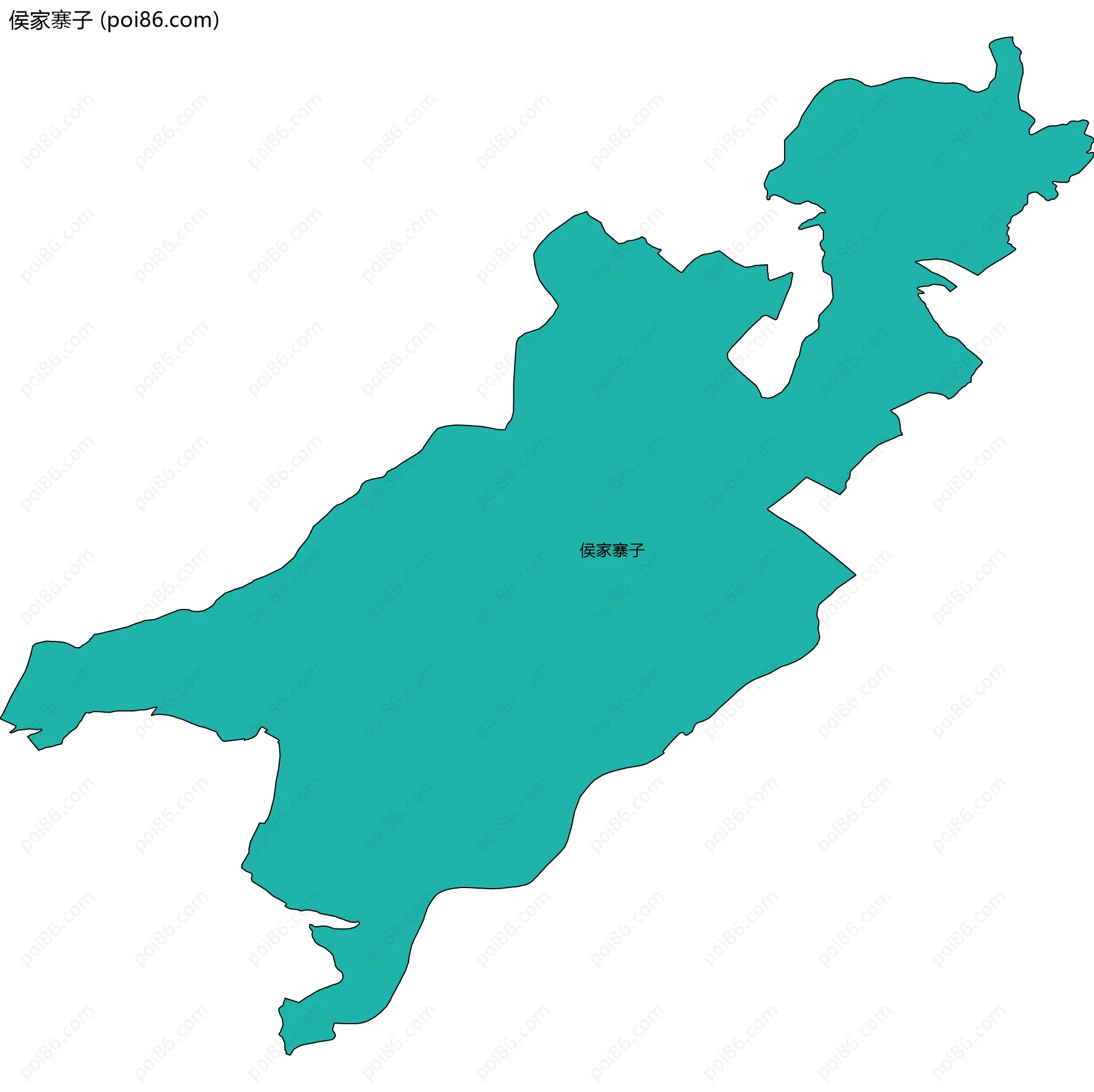 侯家寨子边界地图