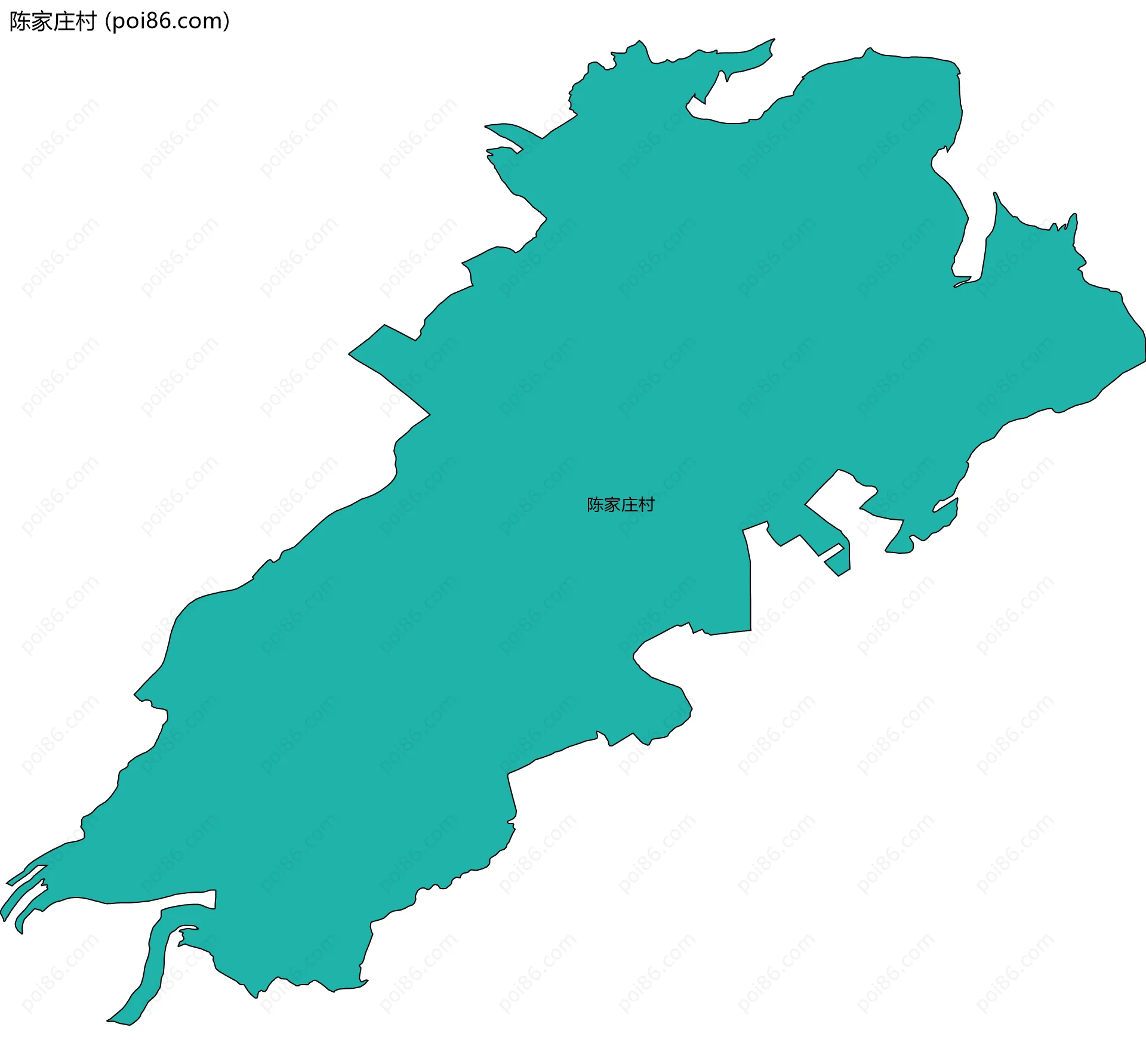 陈家庄村边界地图