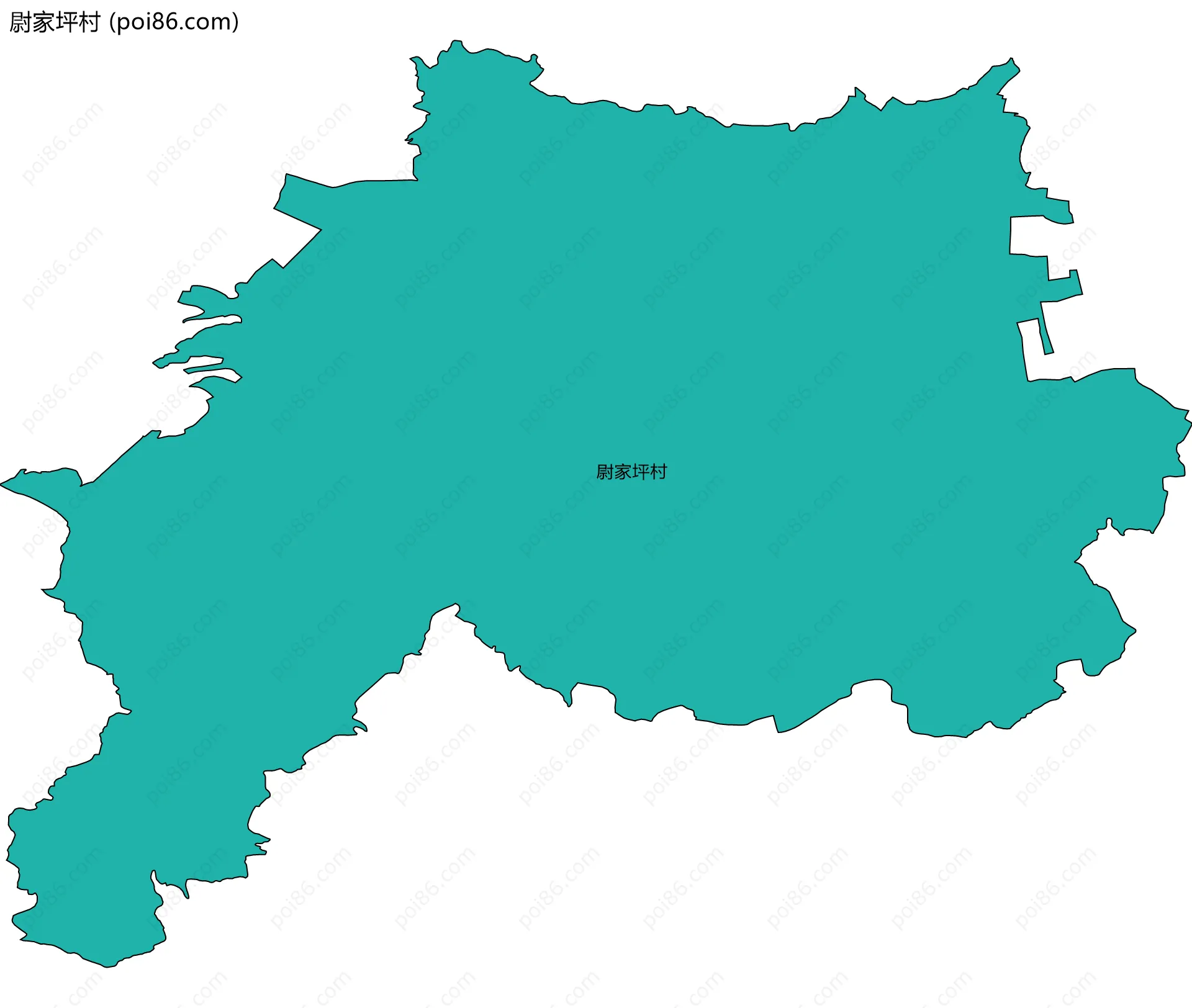 尉家坪村边界地图