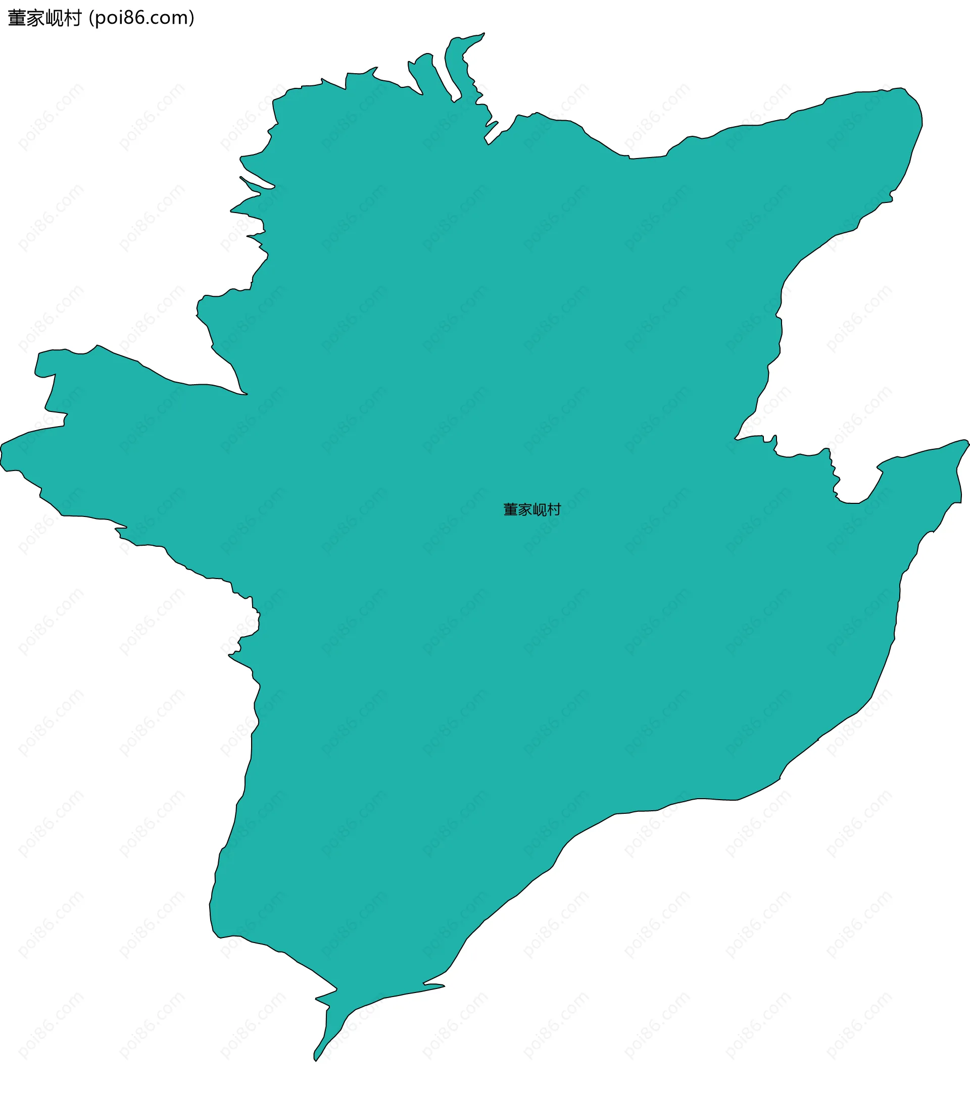 董家岘村边界地图