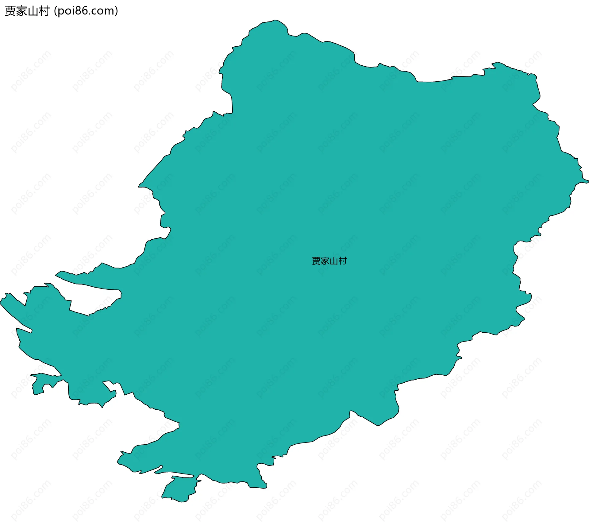 贾家山村边界地图