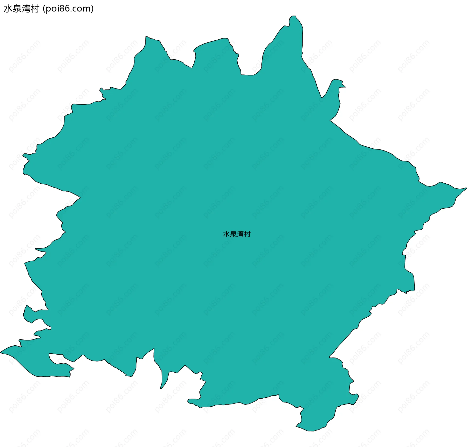 水泉湾村边界地图