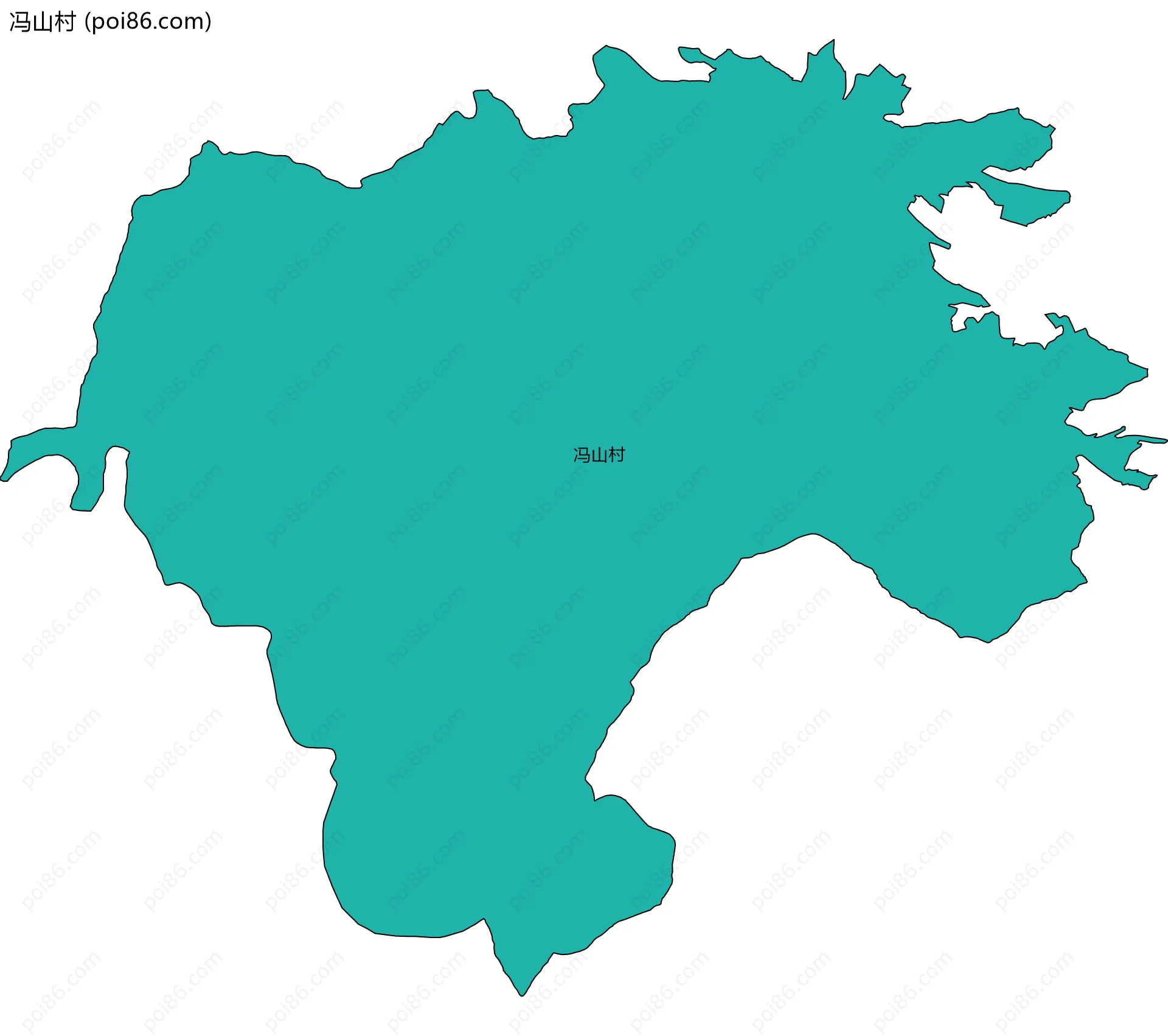 冯山村边界地图