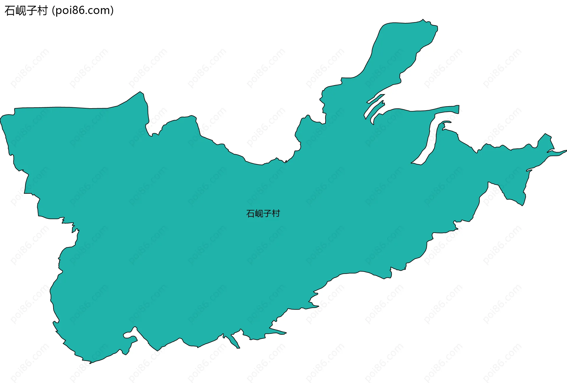 石岘子村边界地图