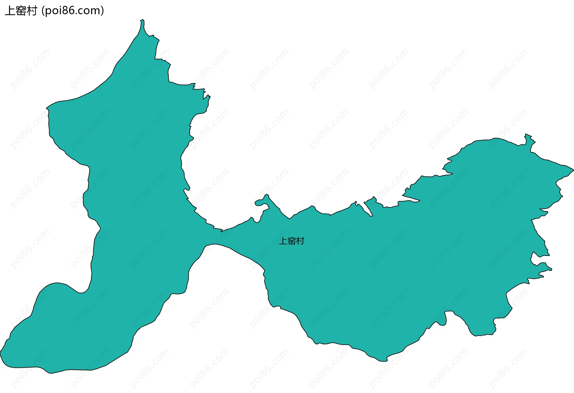 上窑村边界地图