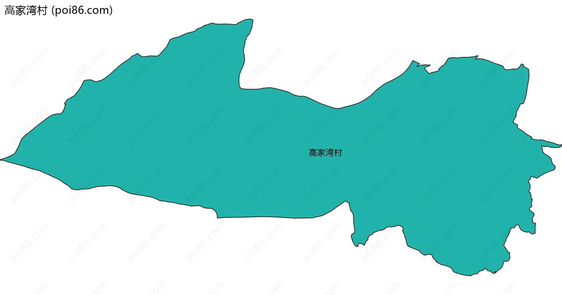 高家湾村边界地图