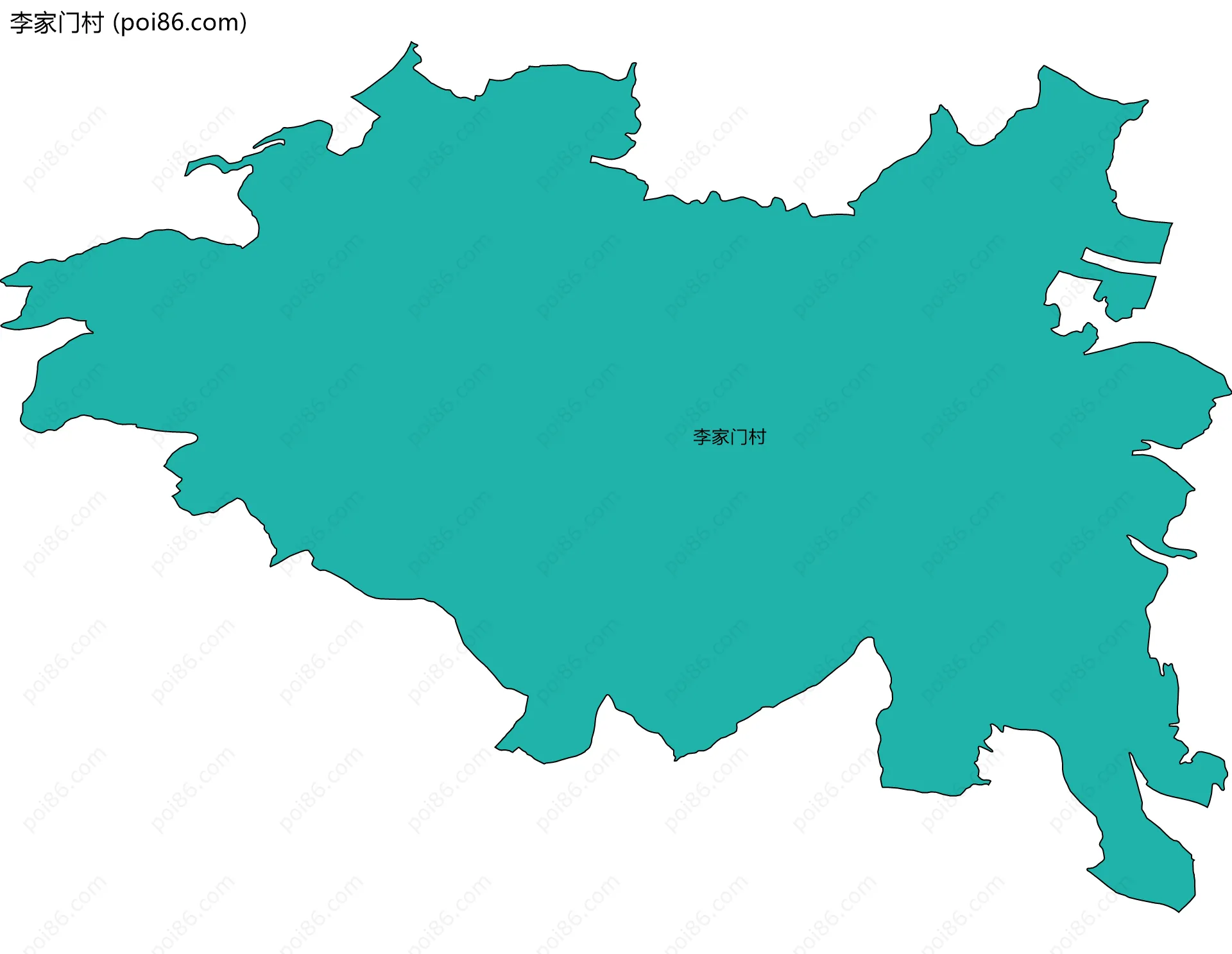 李家门村边界地图