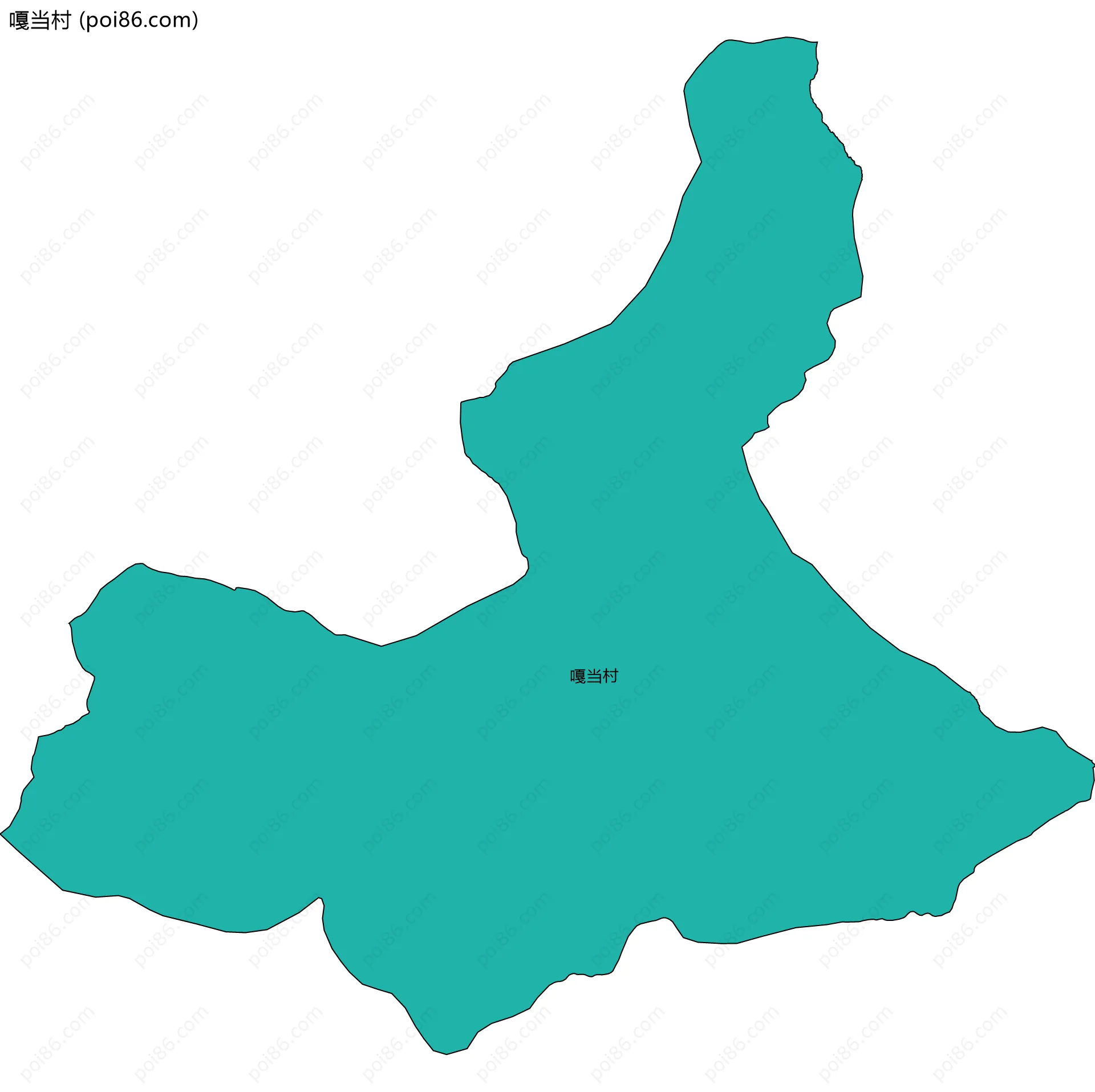 嘎当村边界地图
