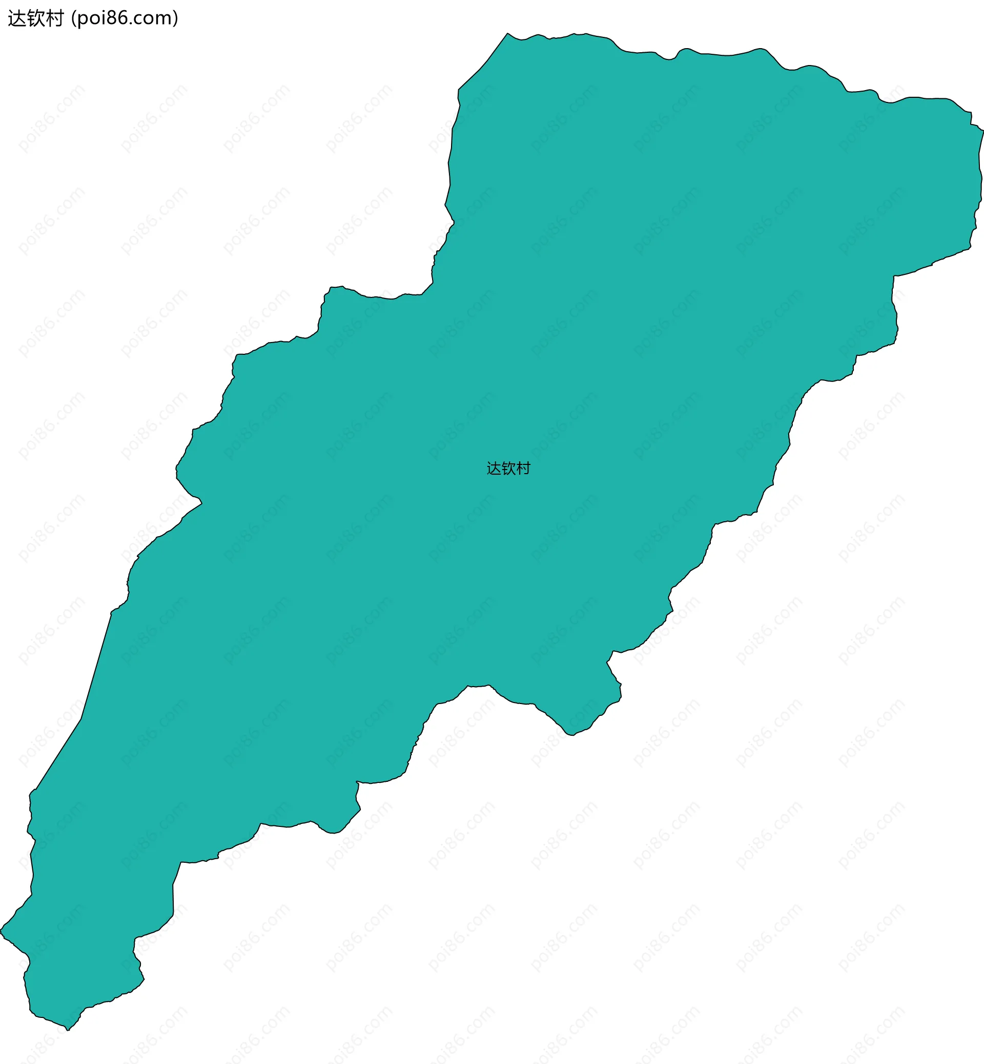 达钦村边界地图