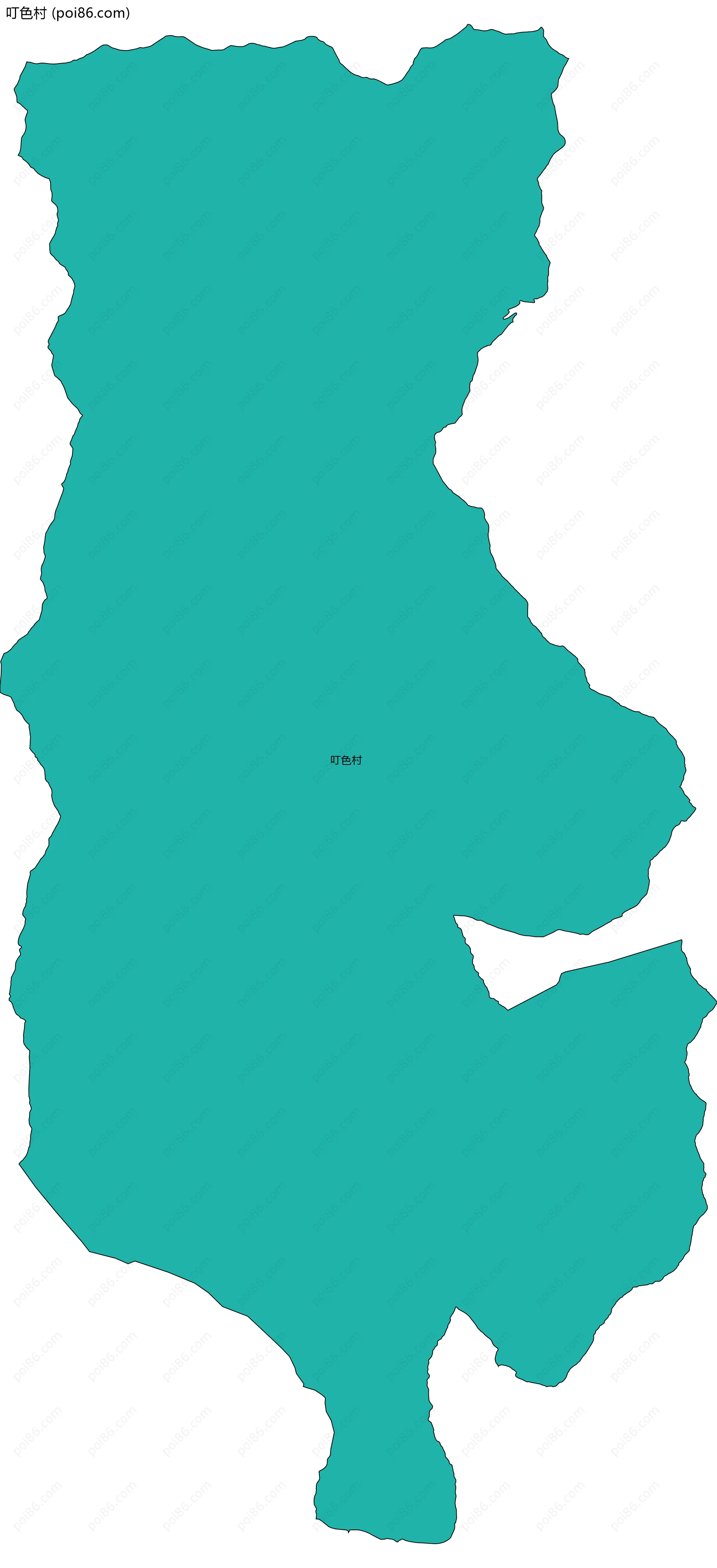 叮色村边界地图