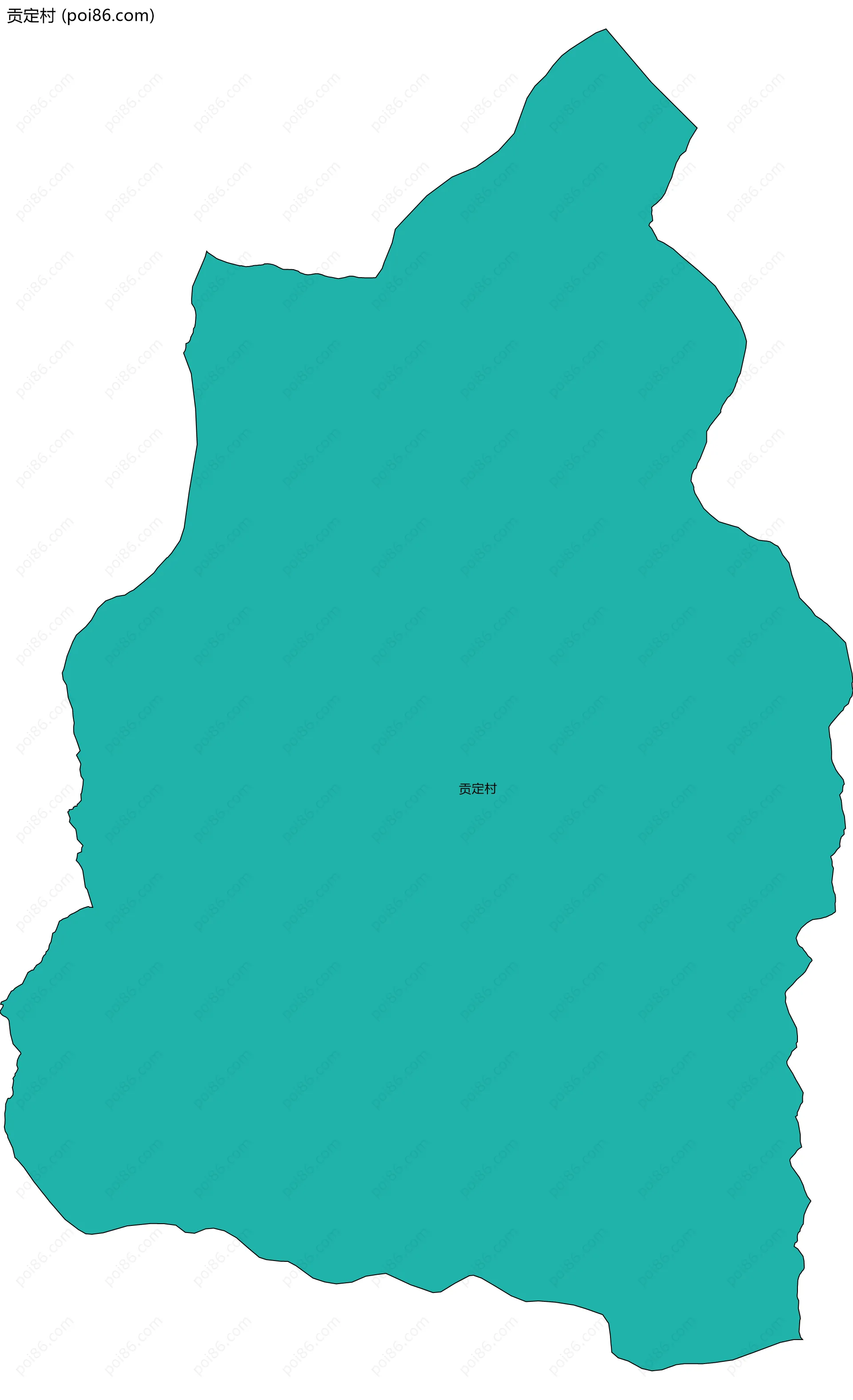 贡定村边界地图