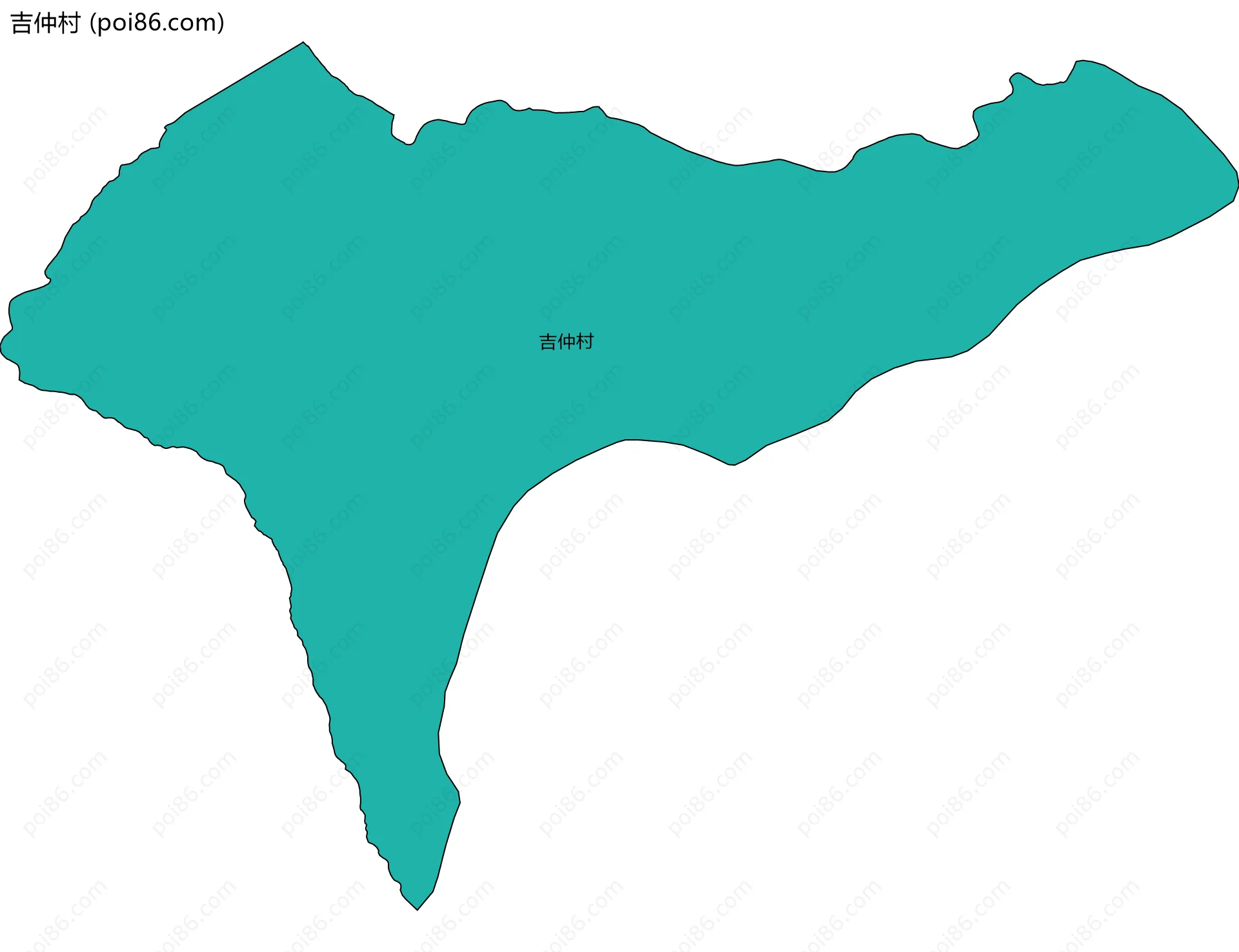 吉仲村边界地图