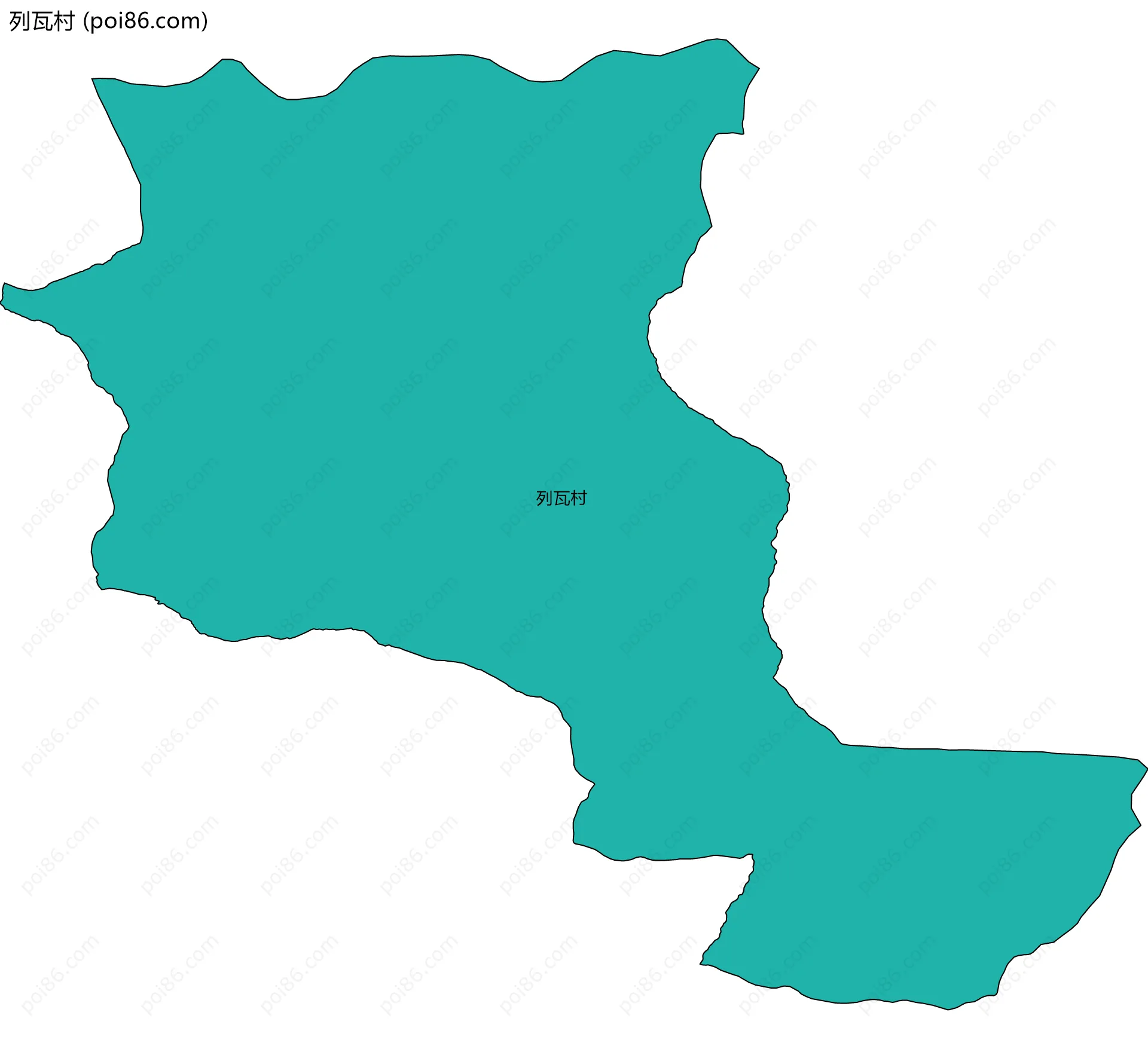 列瓦村边界地图