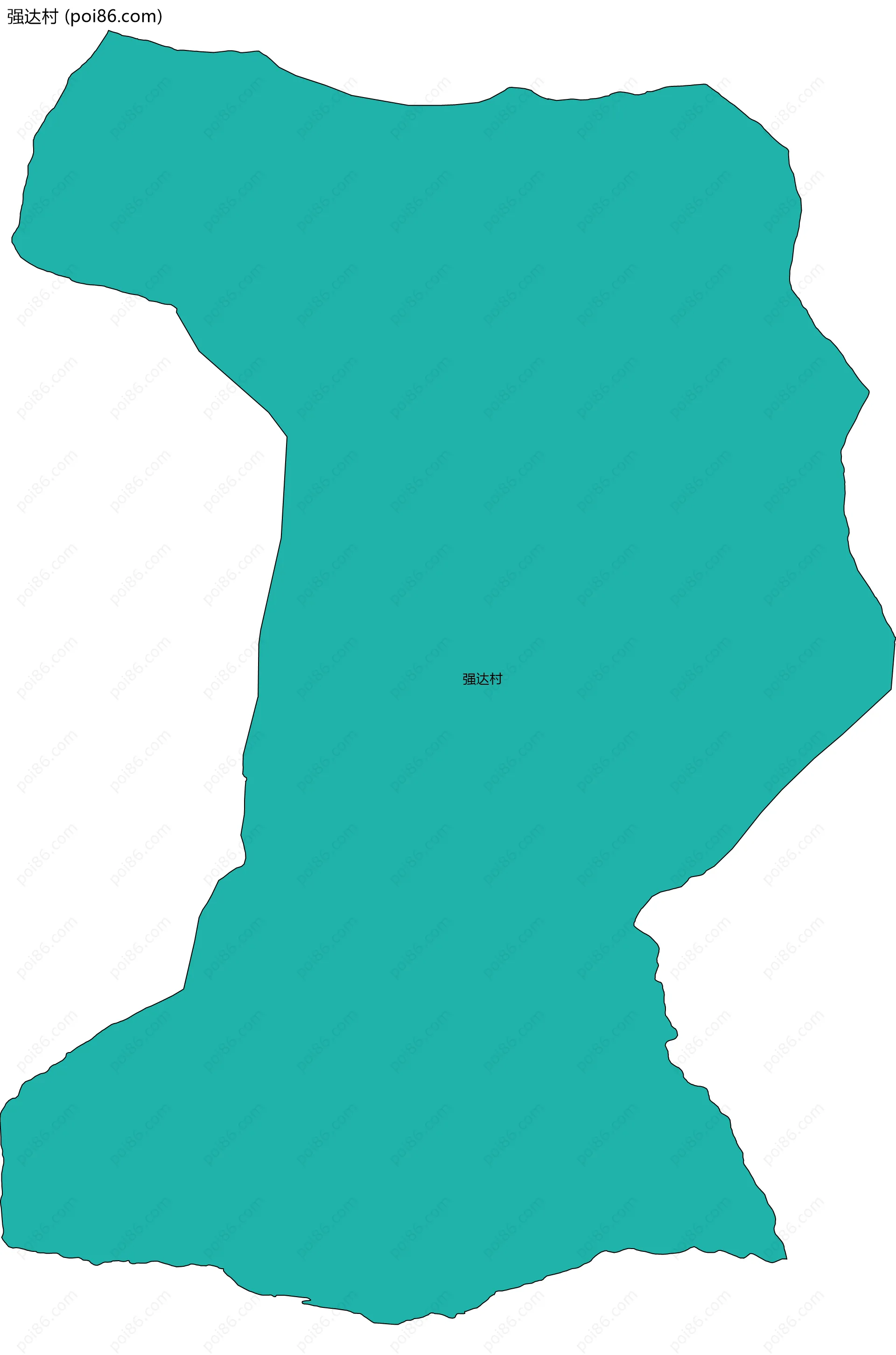 强达村边界地图