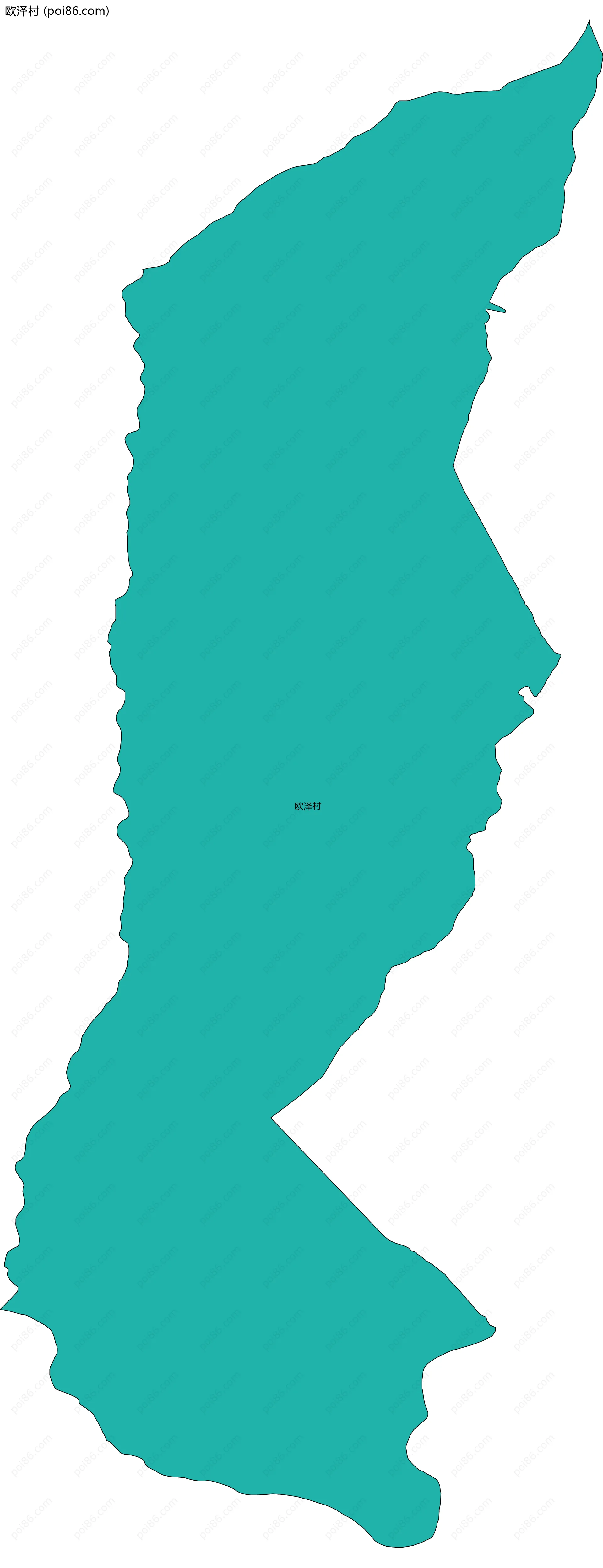 欧泽村边界地图