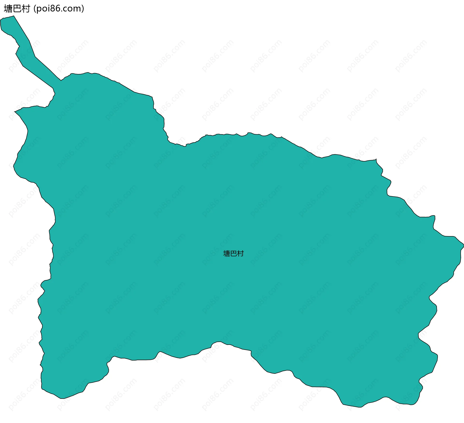 塘巴村边界地图